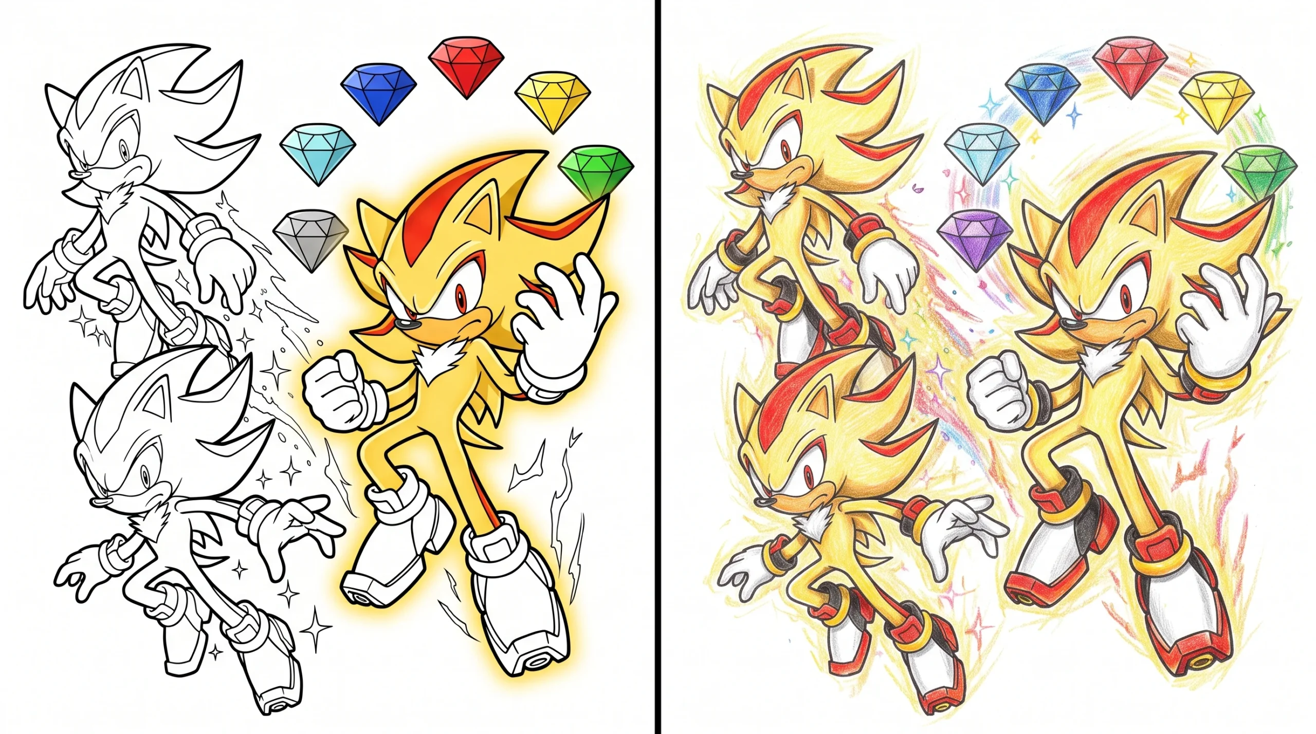 super shadow coloring pages