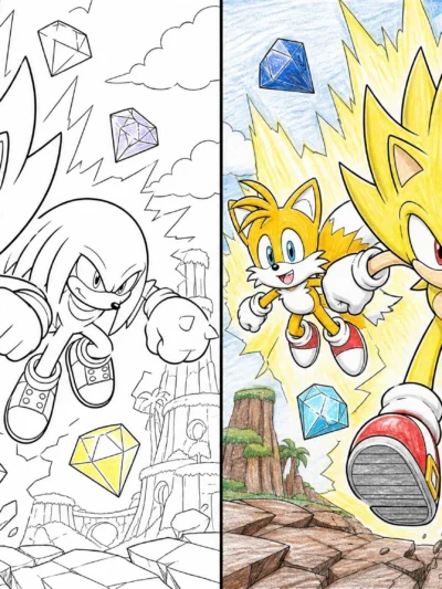 Super Sonic coloring pages