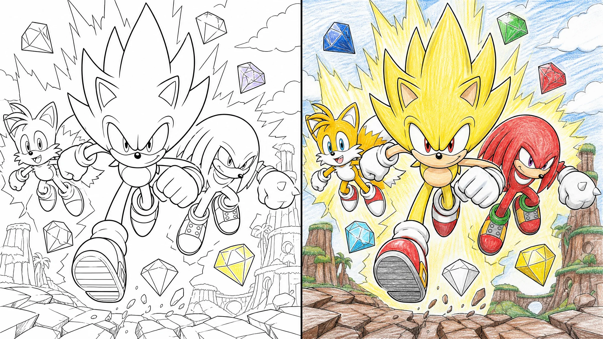 45 Super Sonic Coloring Pages (Free PDFs)
