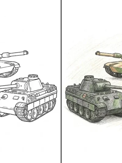 Tank coloring pages