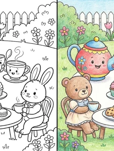Tea Party coloring pages