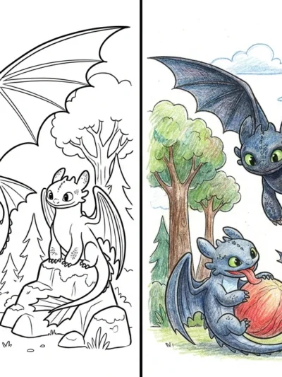 Toothless coloring pages