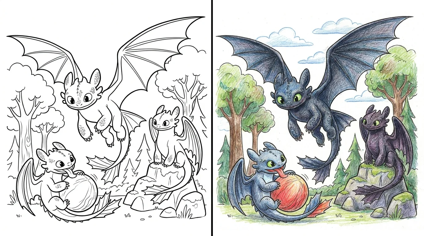 42 Toothless Coloring Pages (Free PDFs)