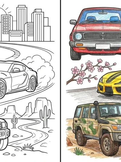 Toyota coloring pages