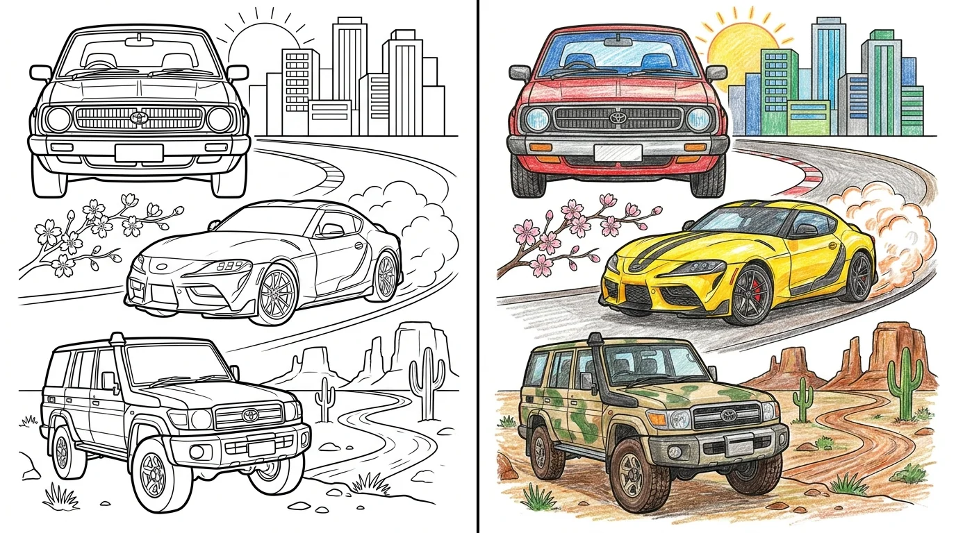 42 Toyota Coloring Pages (Free PDFs)