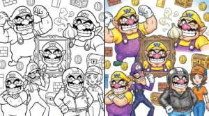 wario coloring pages