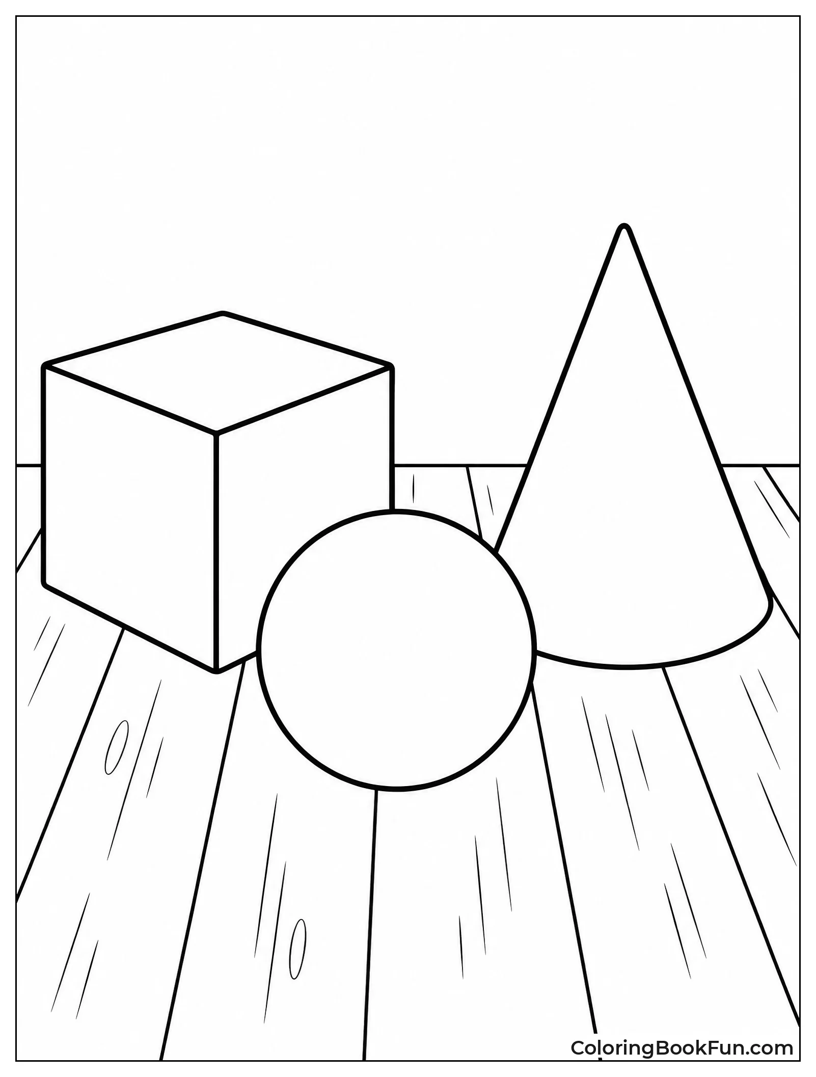 Three D Shapes on Floor