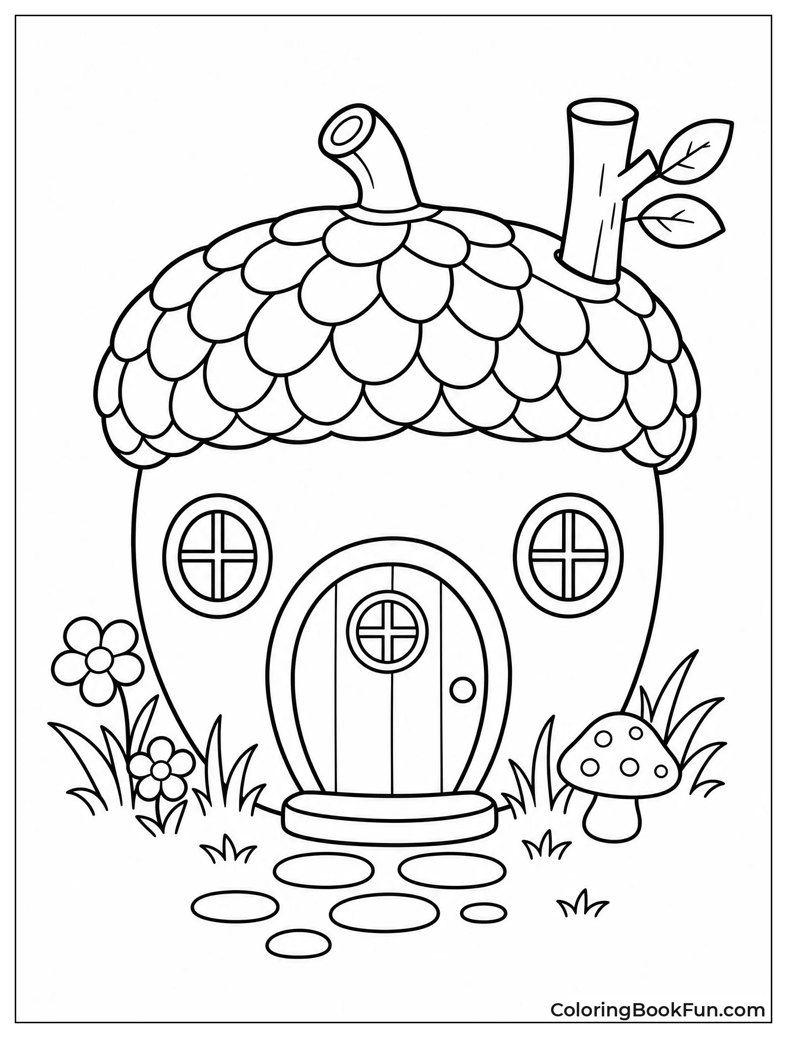 Fairy House Inside Giant Acorn