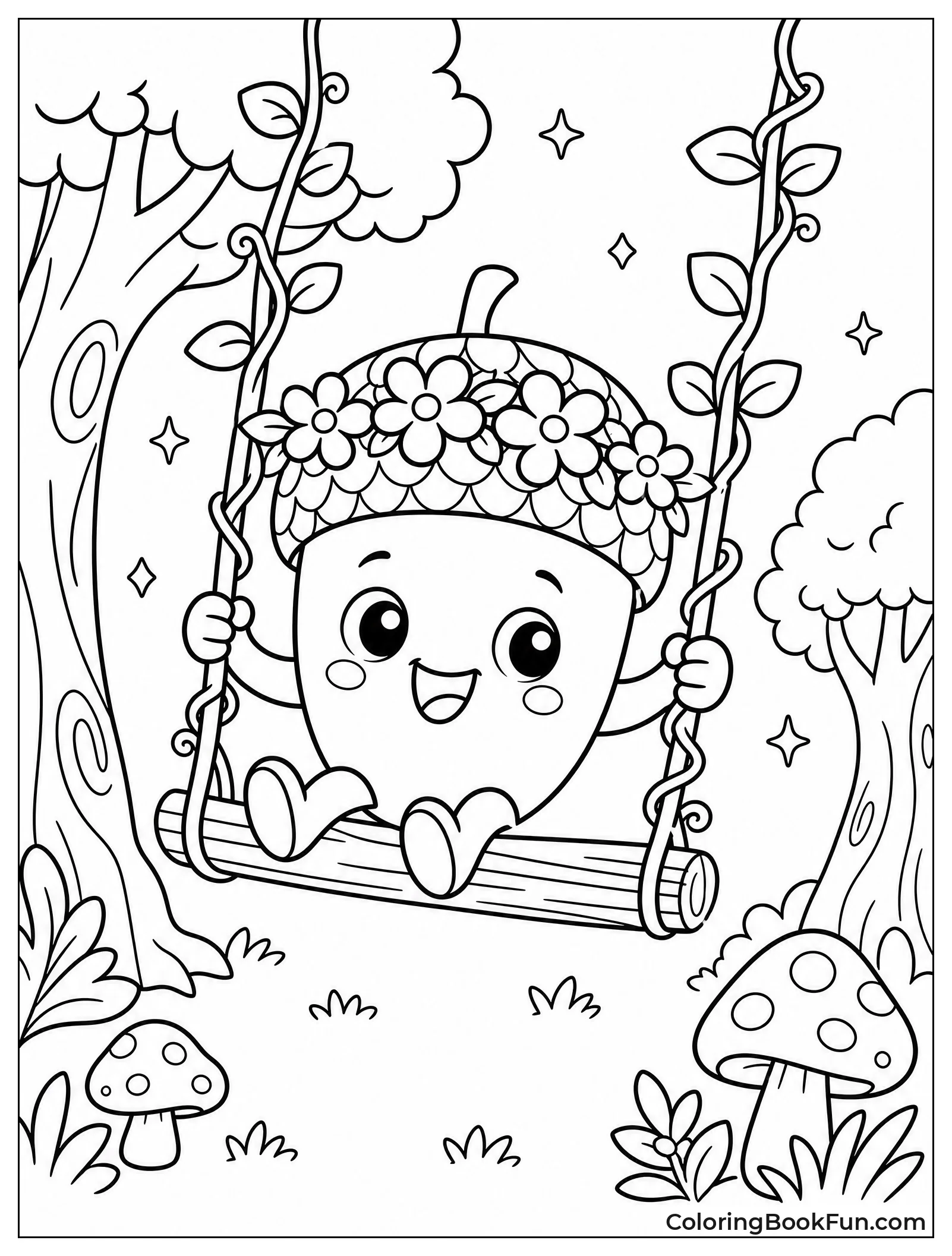 Acorn Swings On Tree Swing