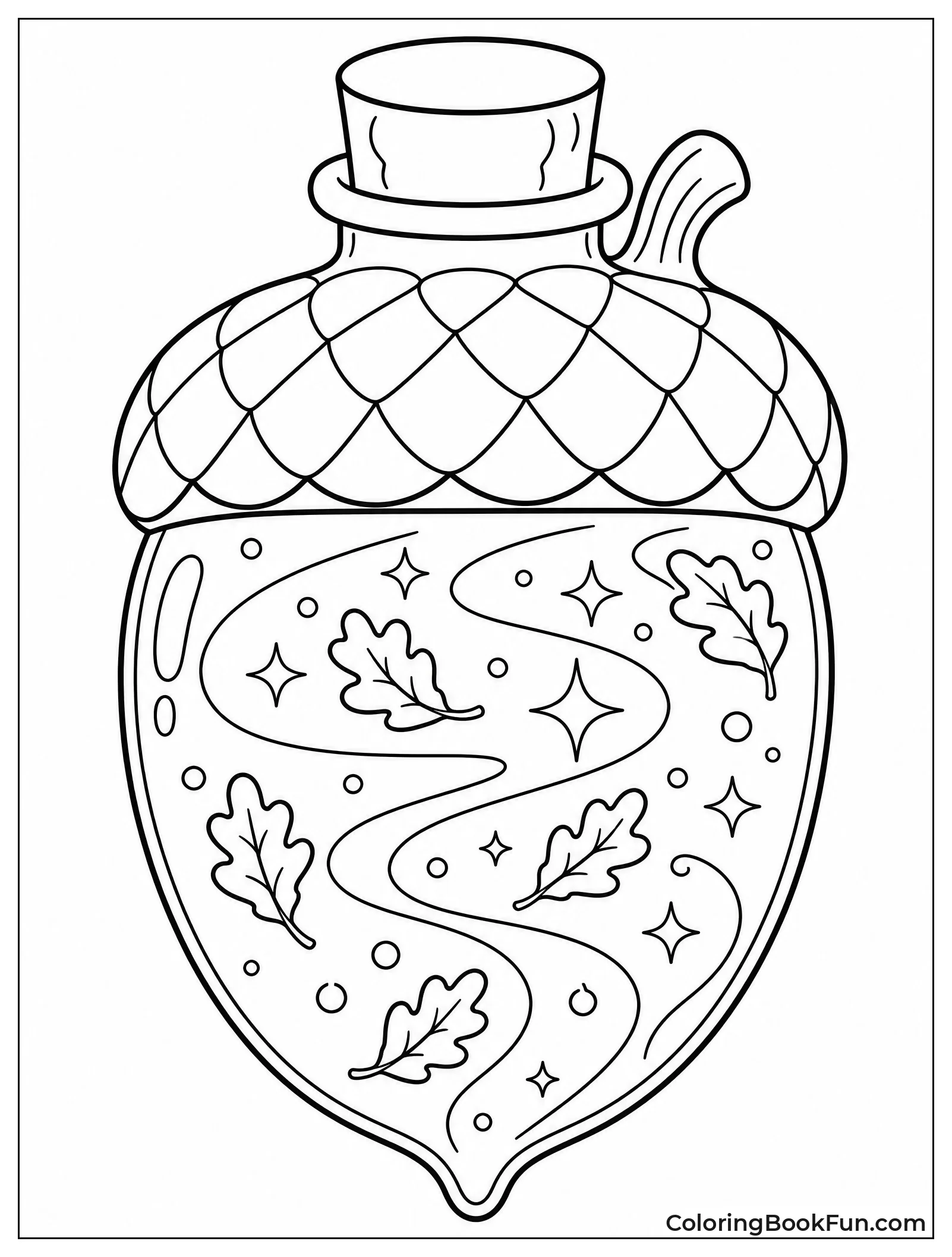 Potion Bottle Shaped Like Acorn