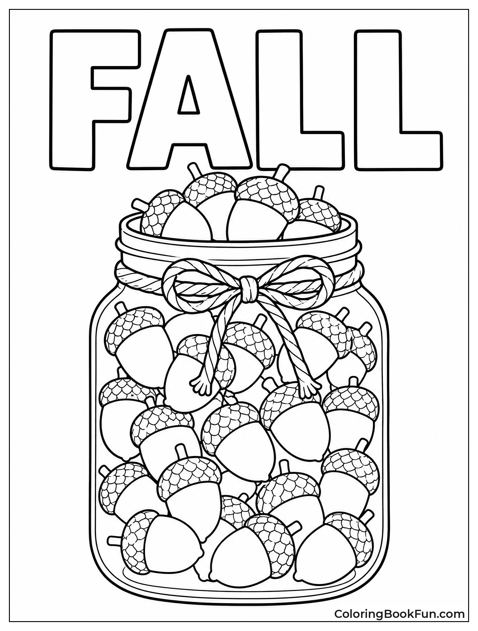 Jar Filled With Acorns