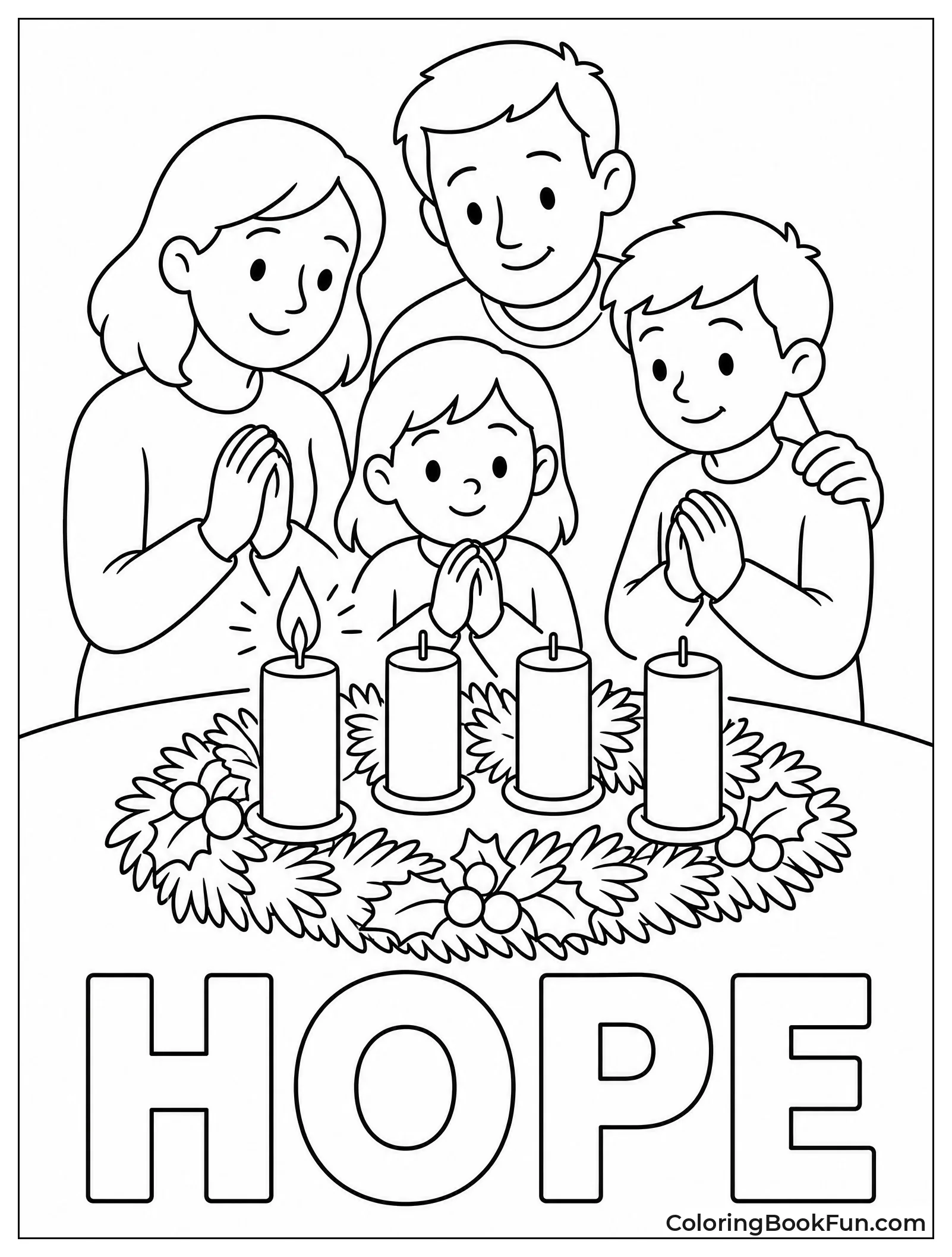 Family Lights the First Hope Candle