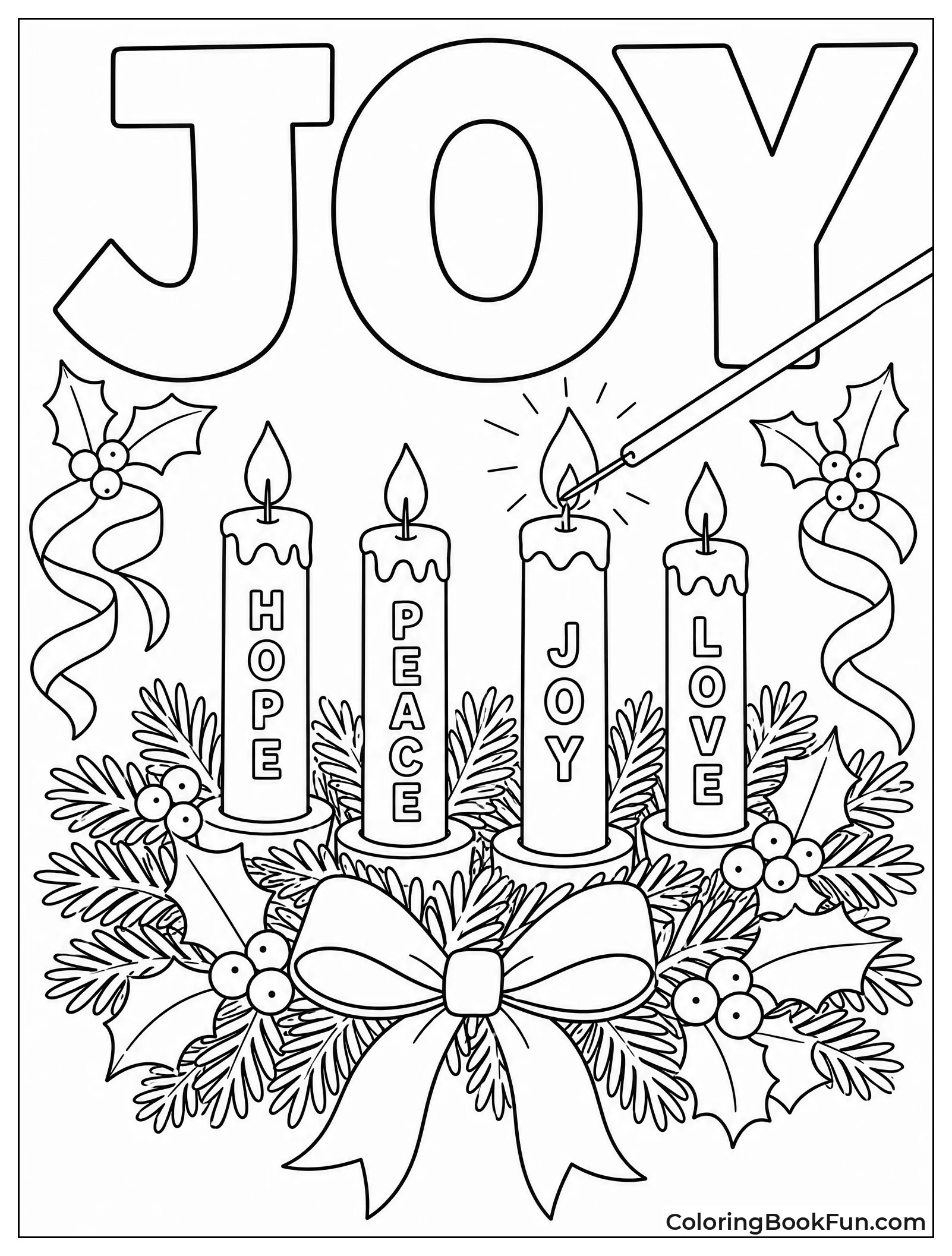 Lighting the Joy Candle with Holly