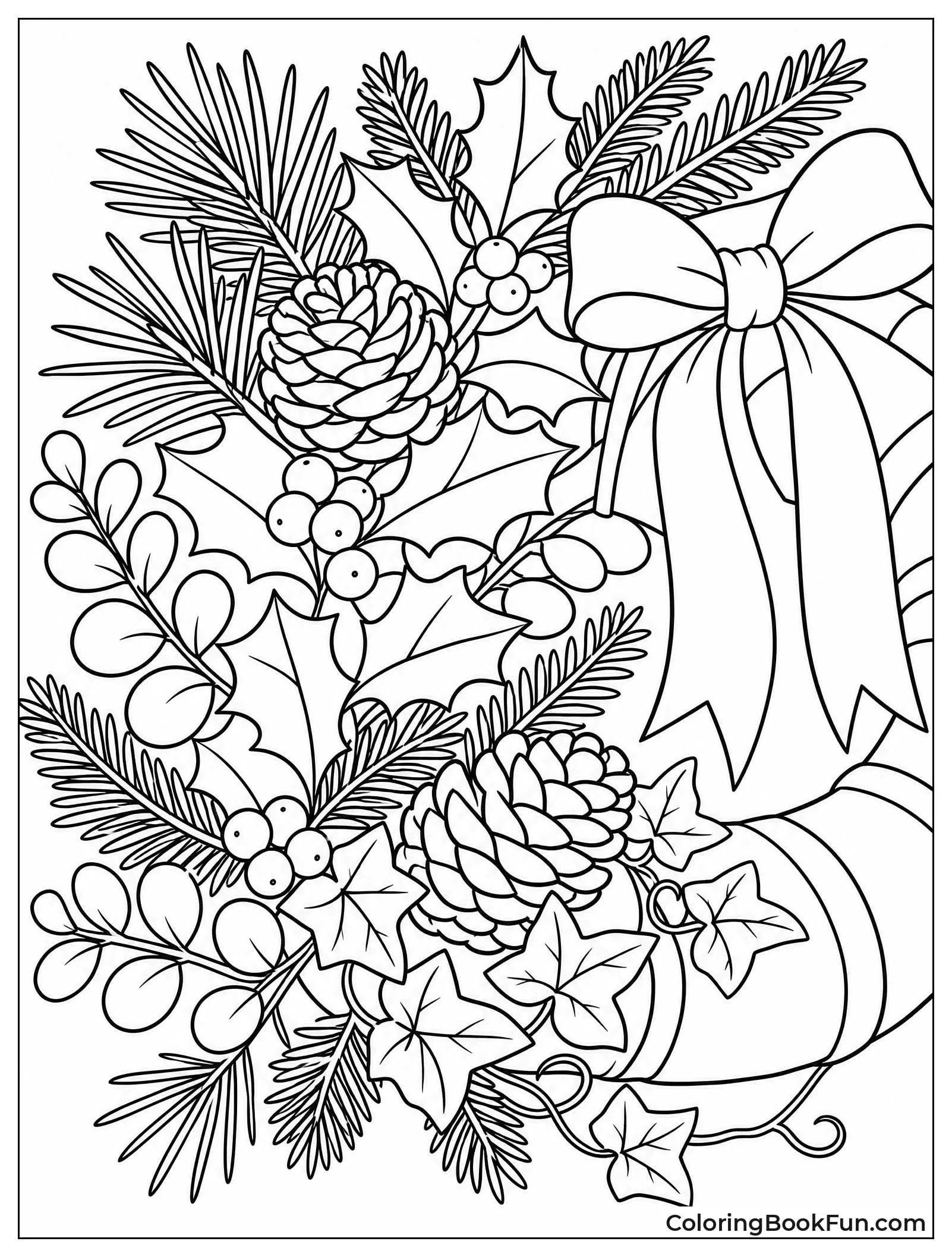 Pinecones and Berries in Close Detail