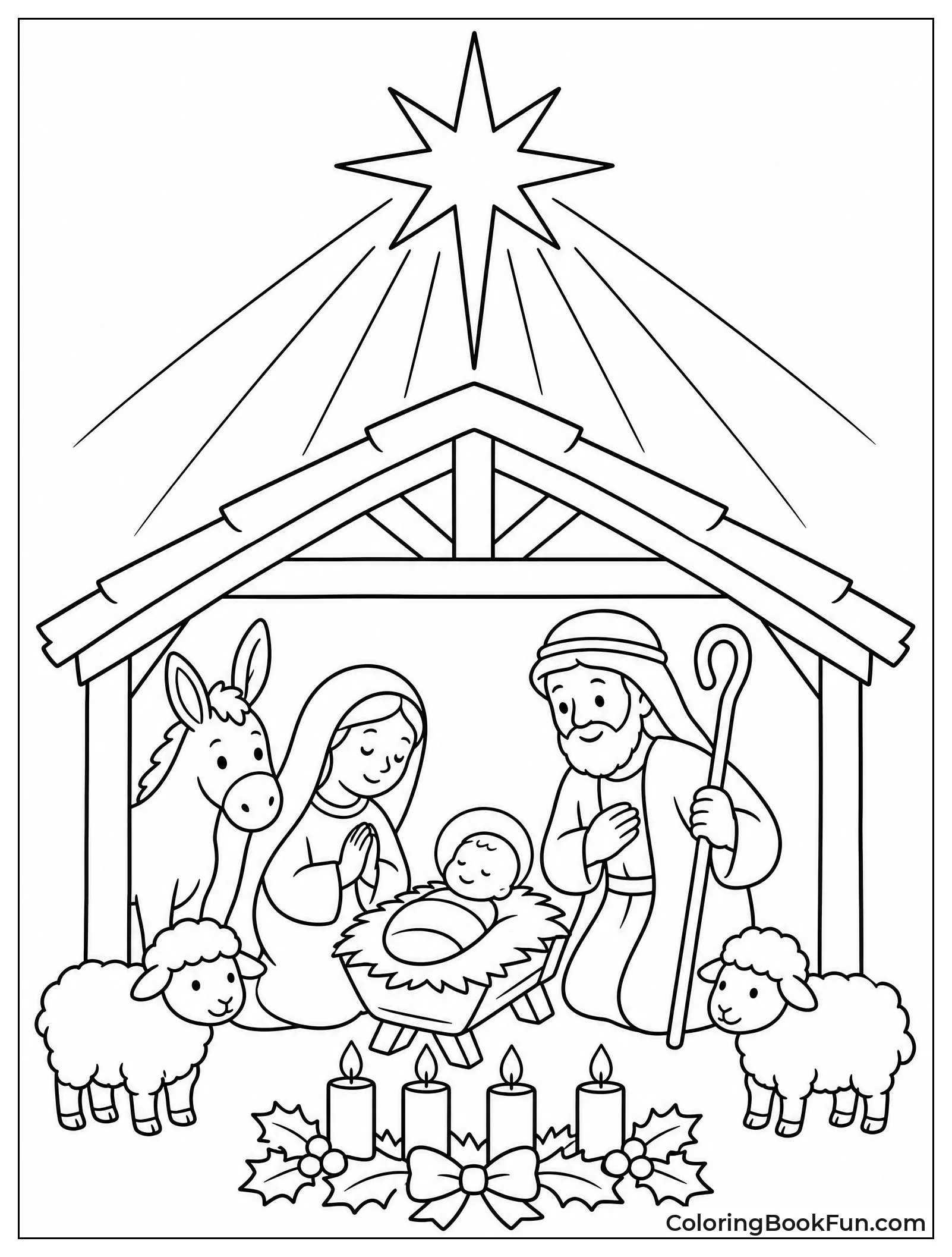 Star of Bethlehem Shines Over Stable
