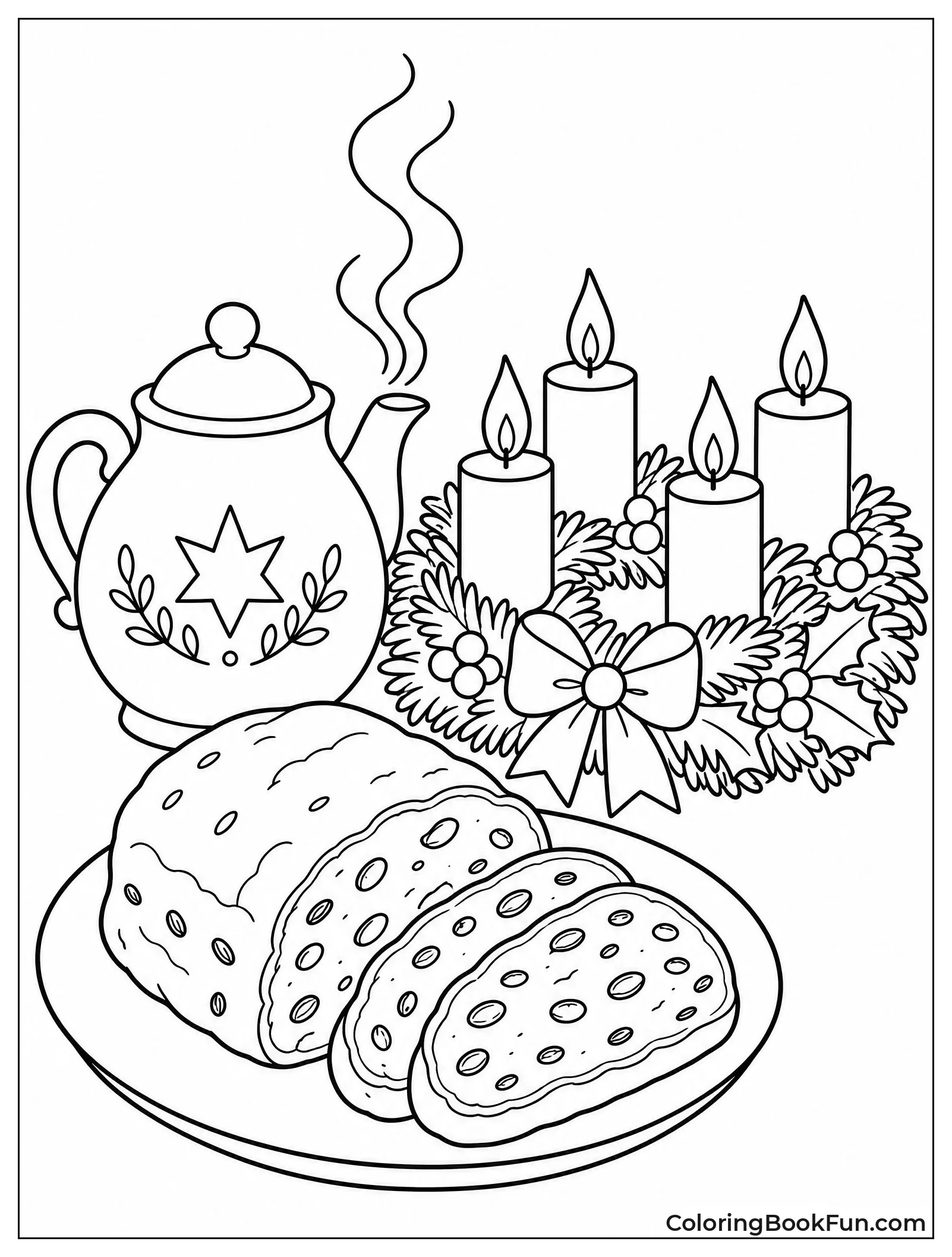 Tea Time with Stollen and Wreath