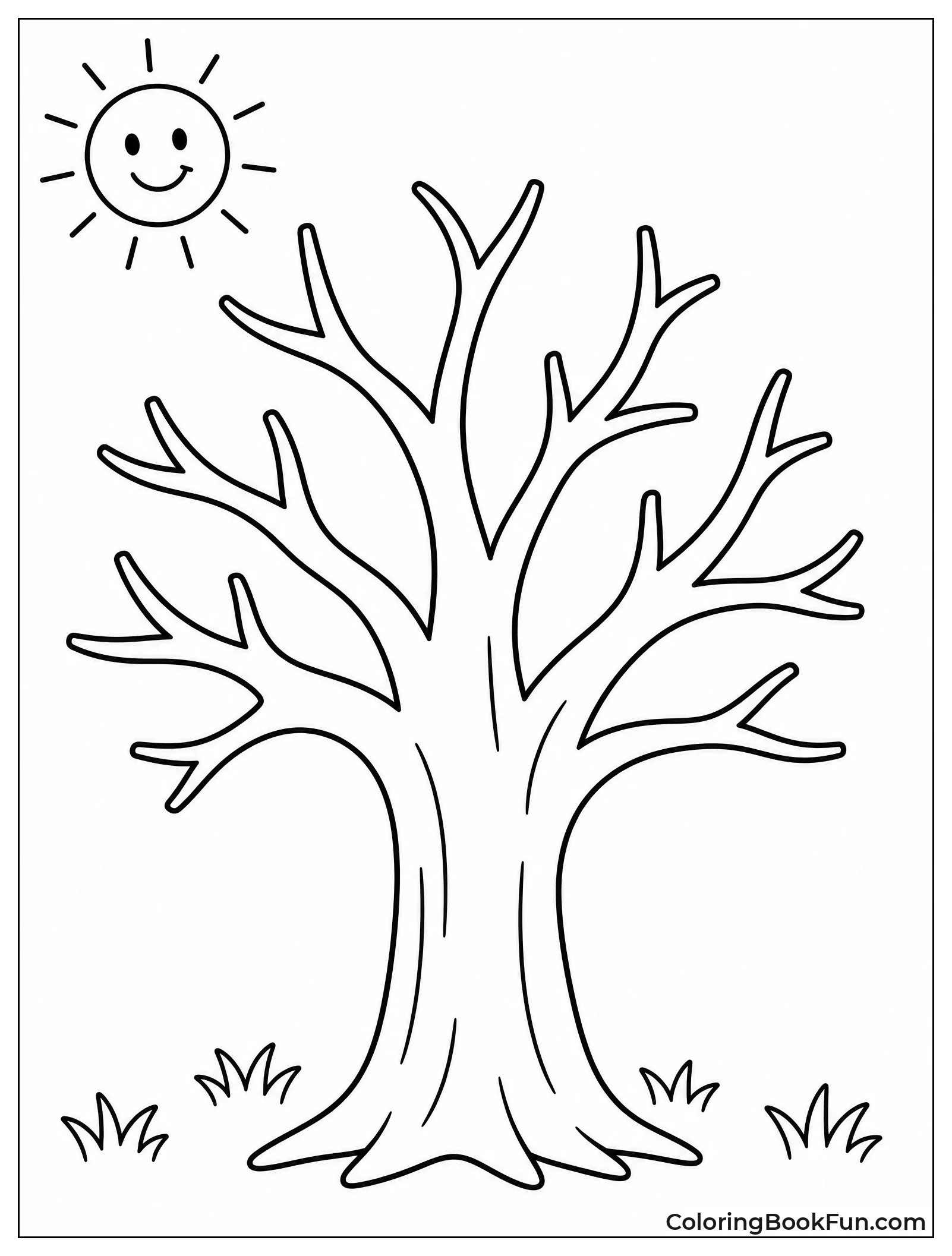 Bare Tree for Colorful Prints