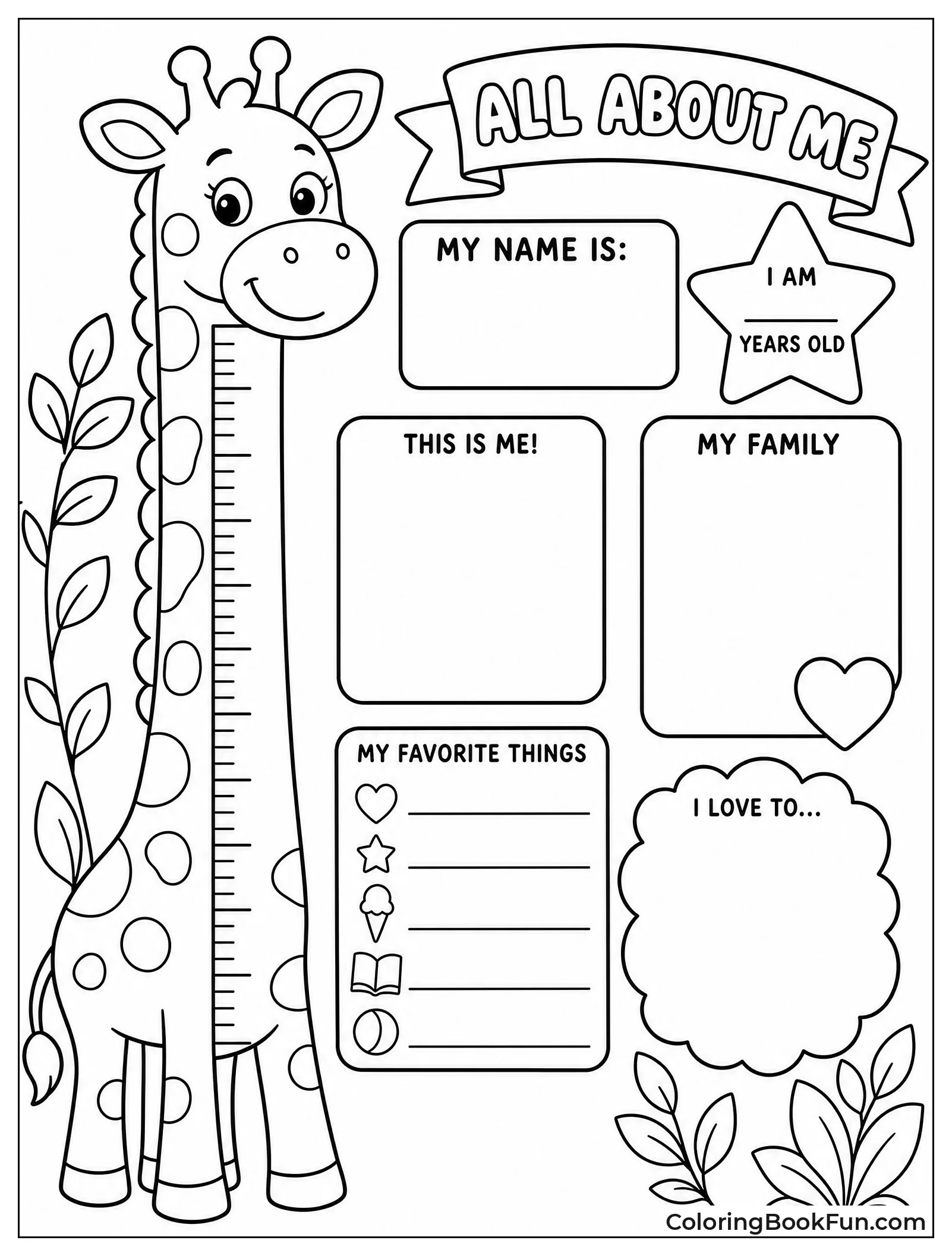 Tall Giraffe as Height Chart
