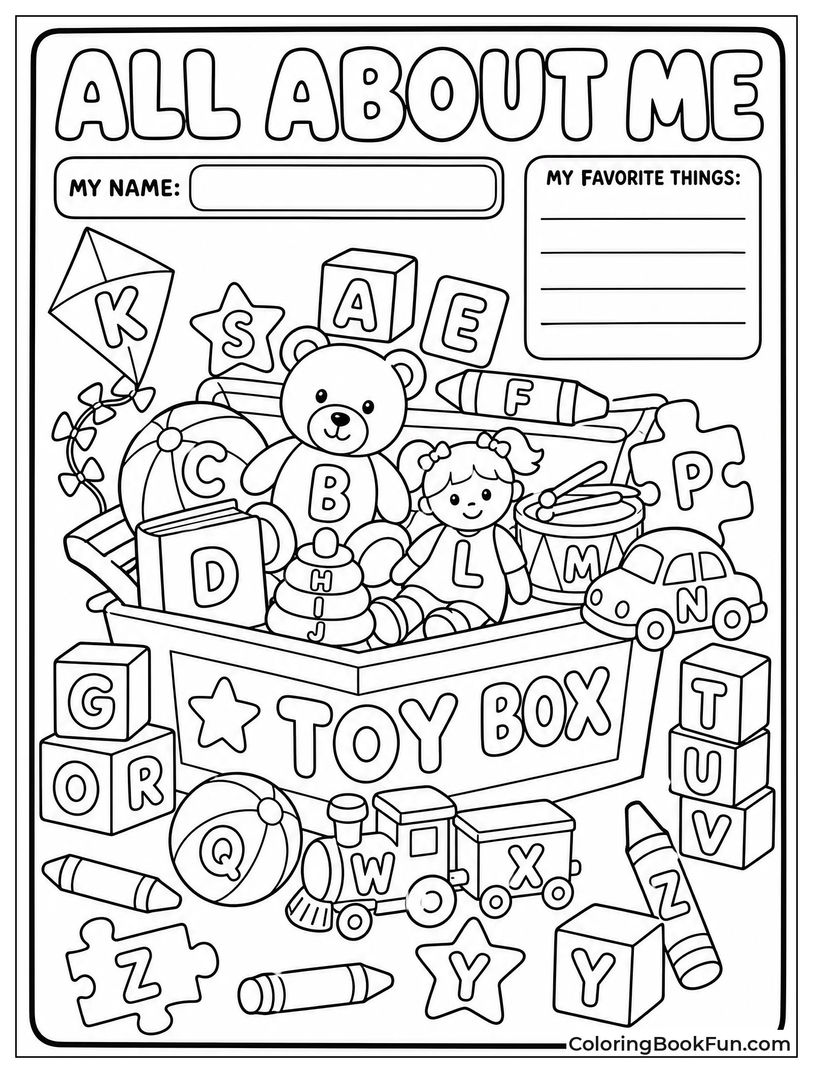 Letters Hidden in Toy Box