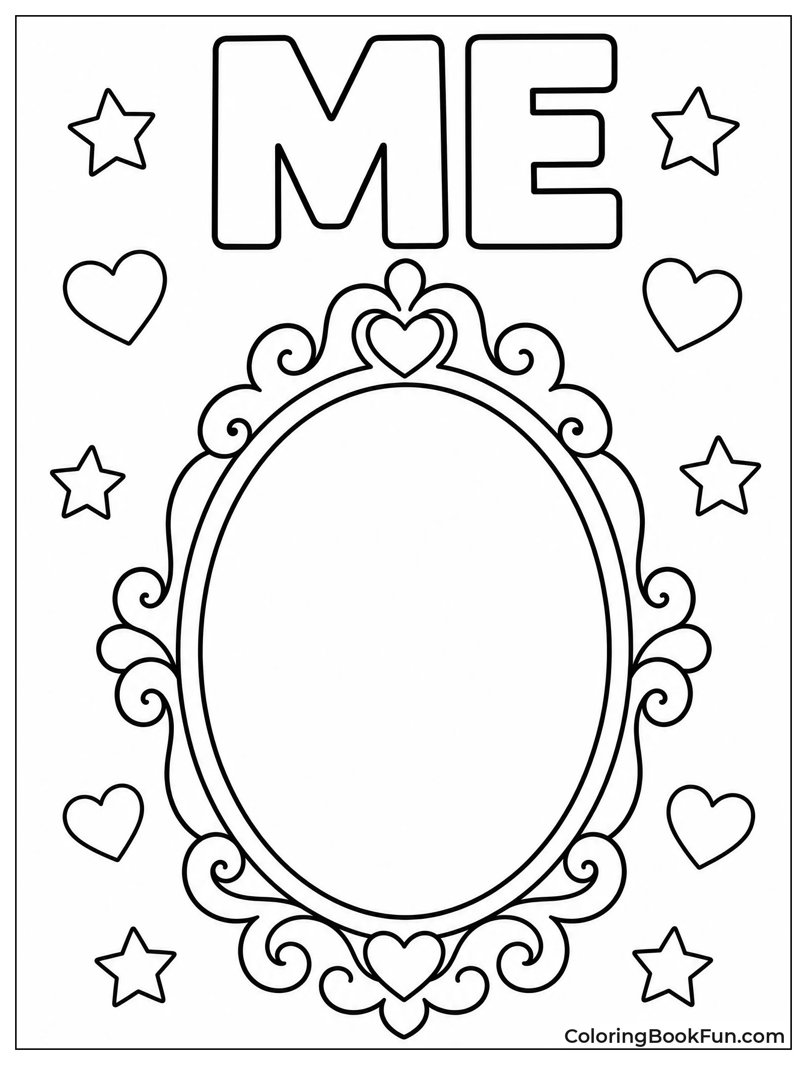 Ornate Mirror for Drawing Face