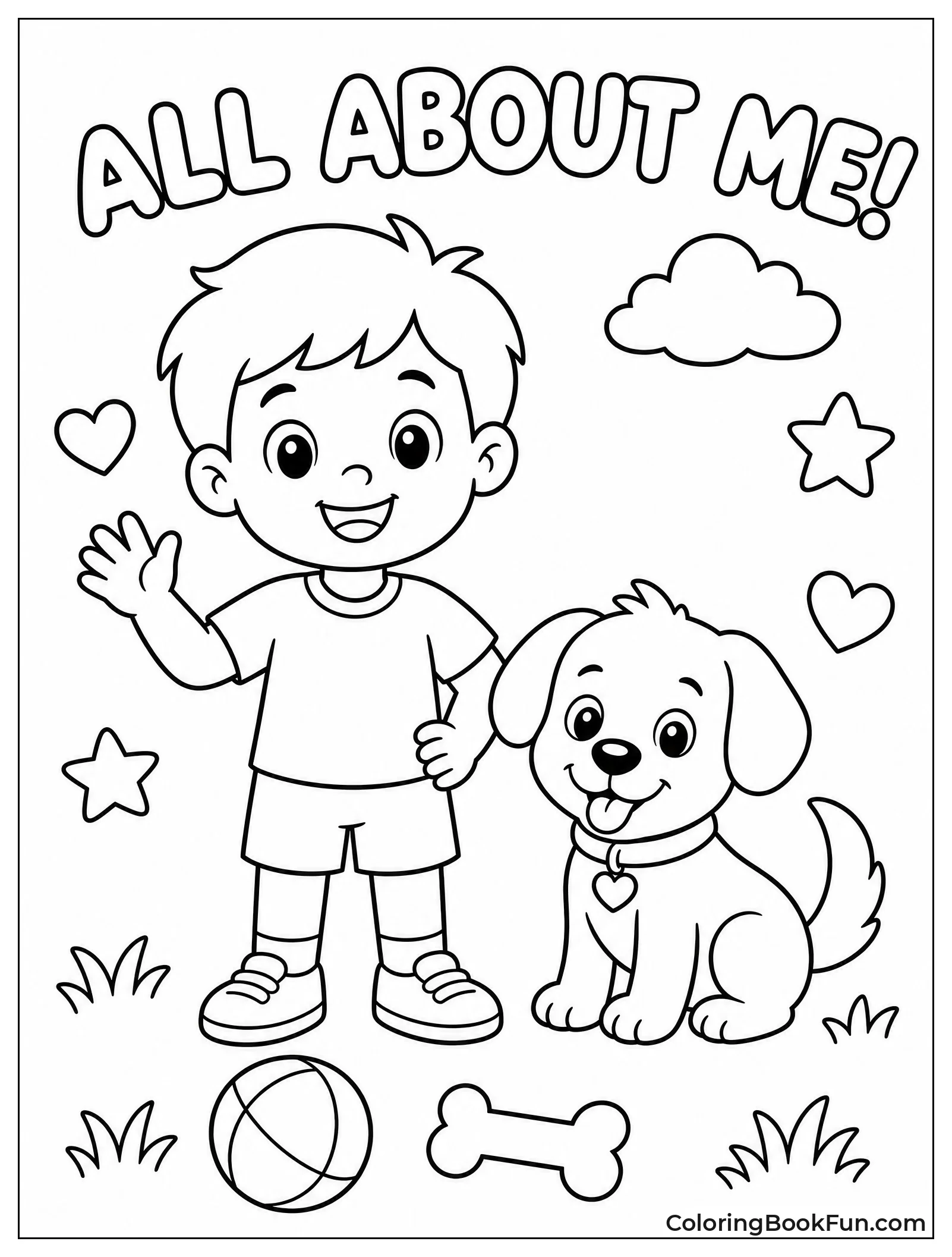 Kid with Pet and Toys