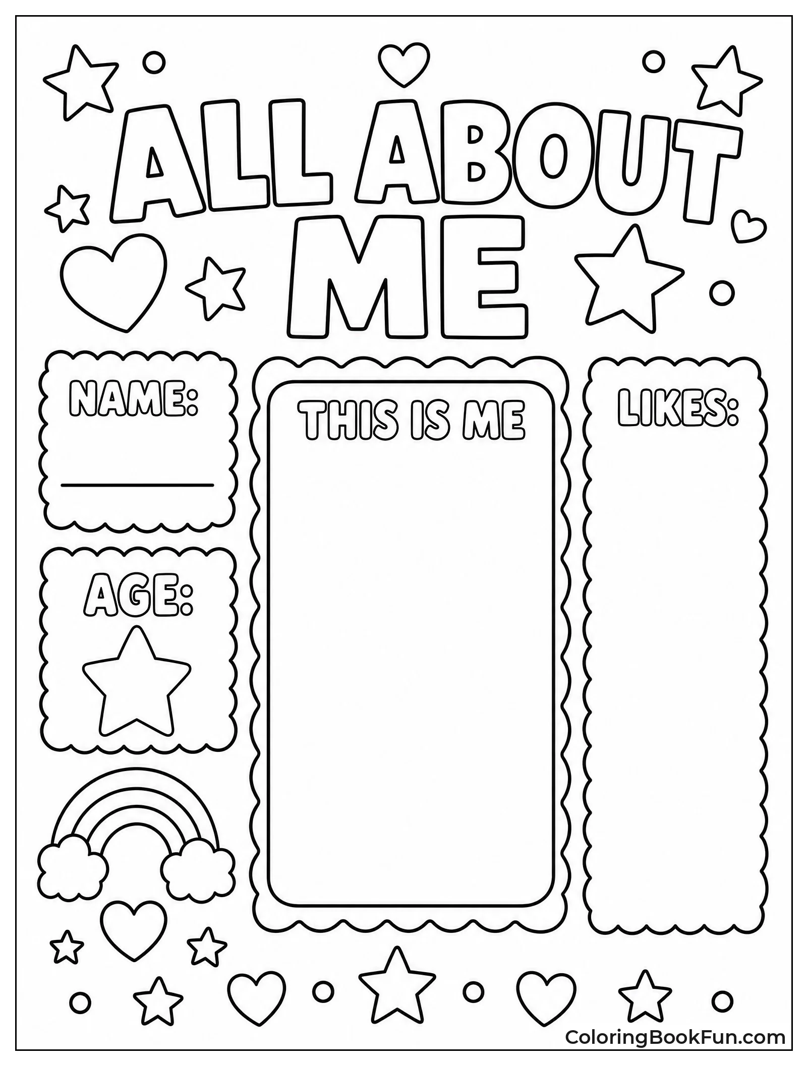 Fill in All About Me Poster