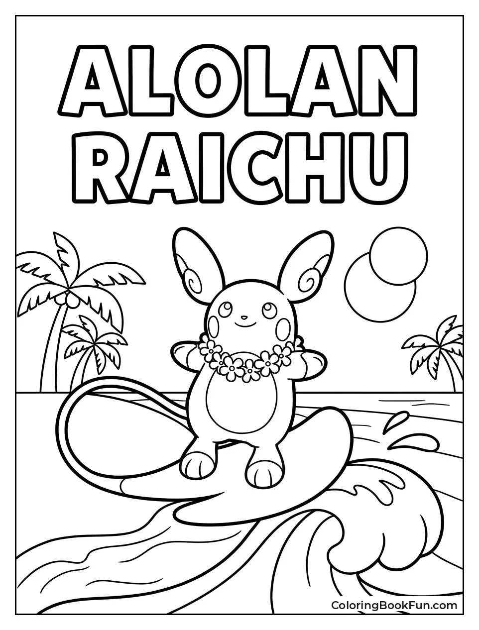 Alolan Raichu Riding a Wave