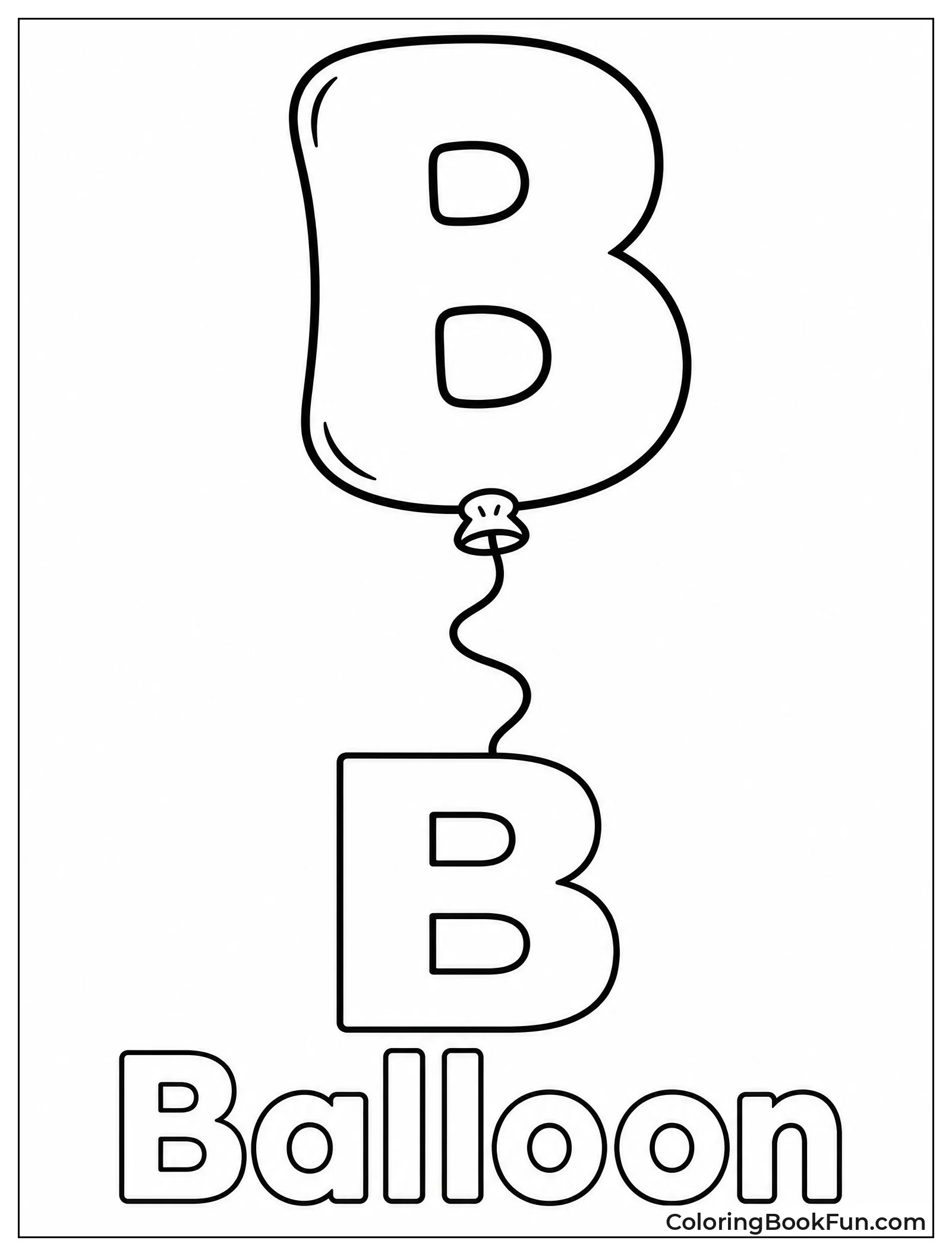 Balloon Shaped Like Letter B