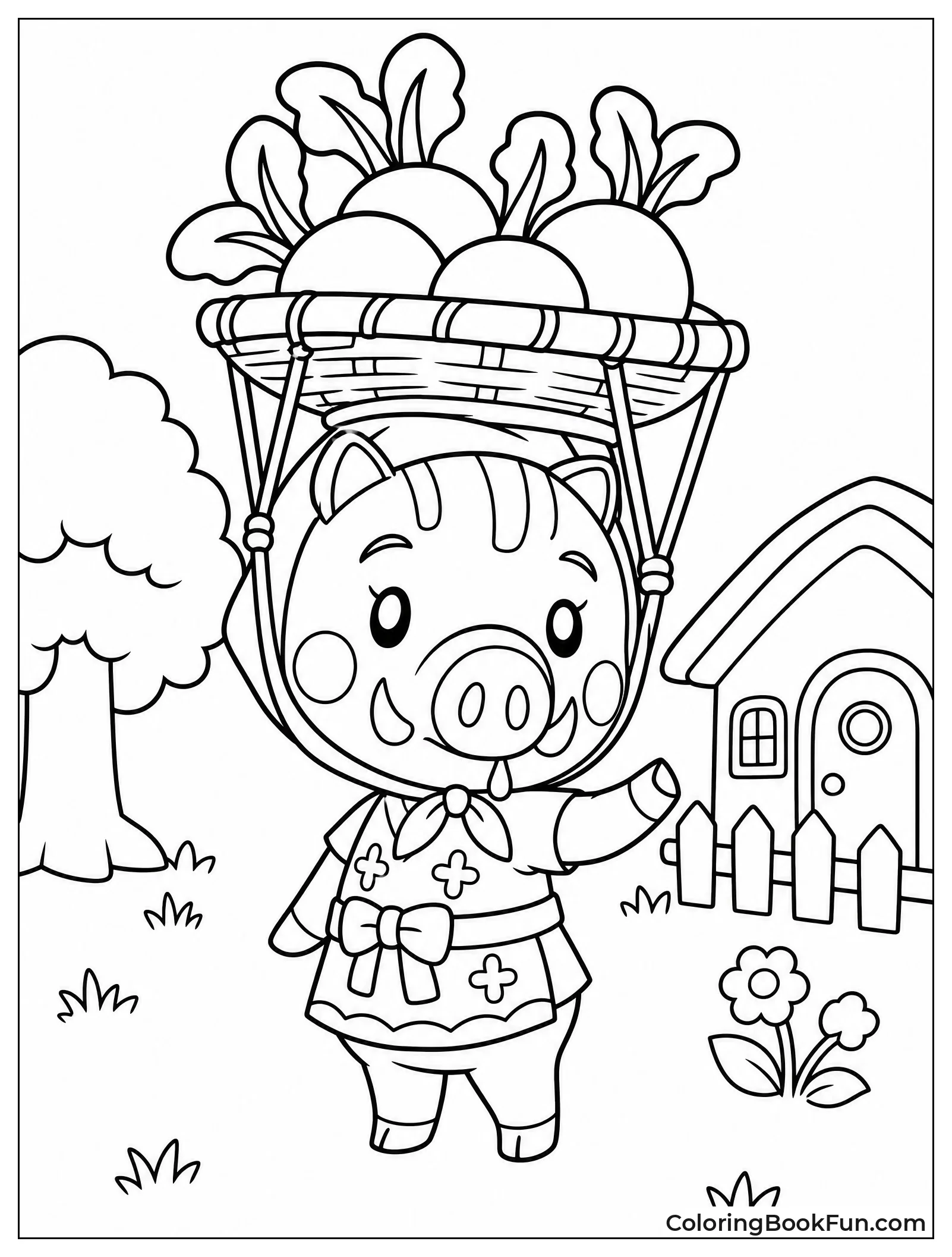 Daisy Mae Carries Her Turnips