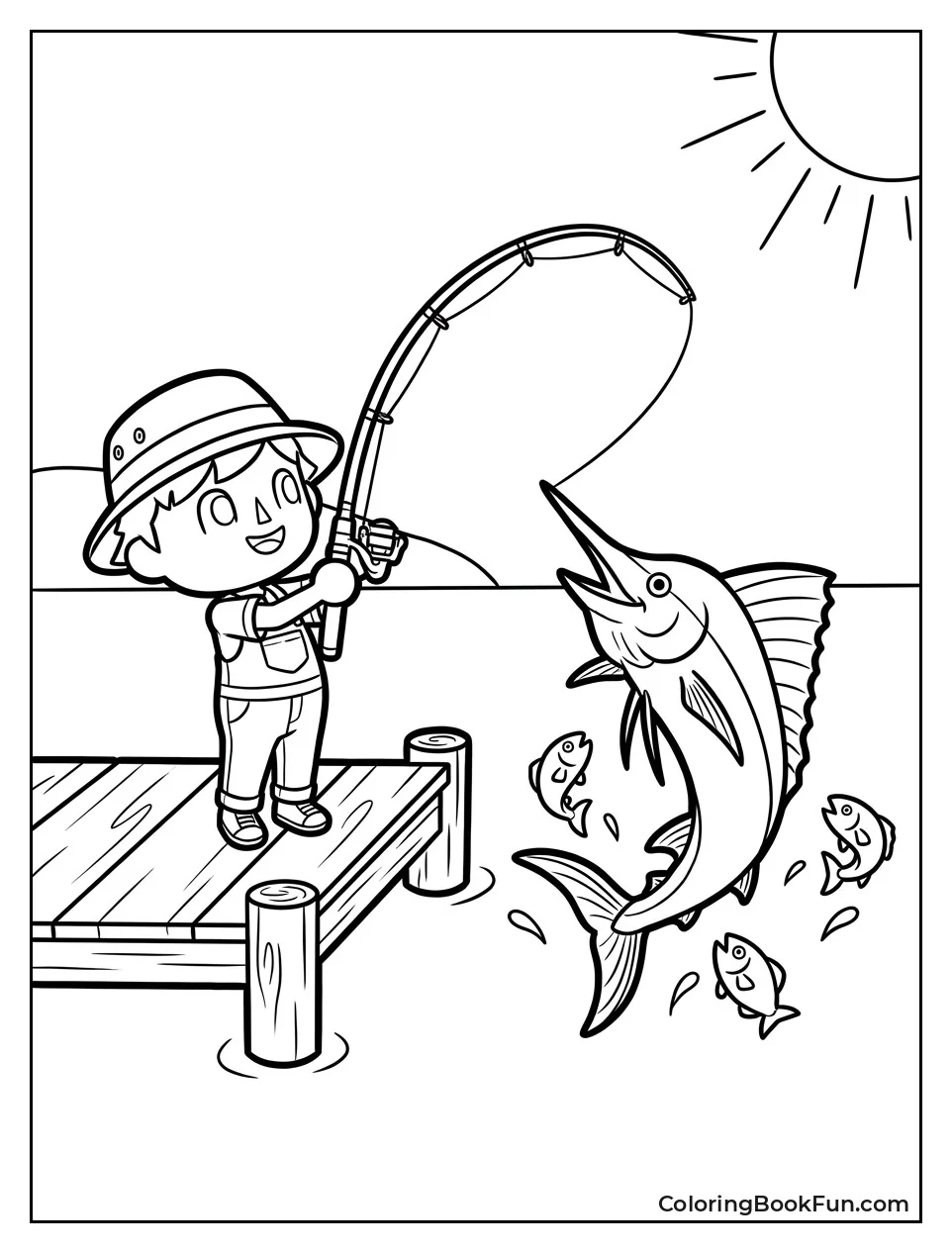 Reeling in a Giant Marlin