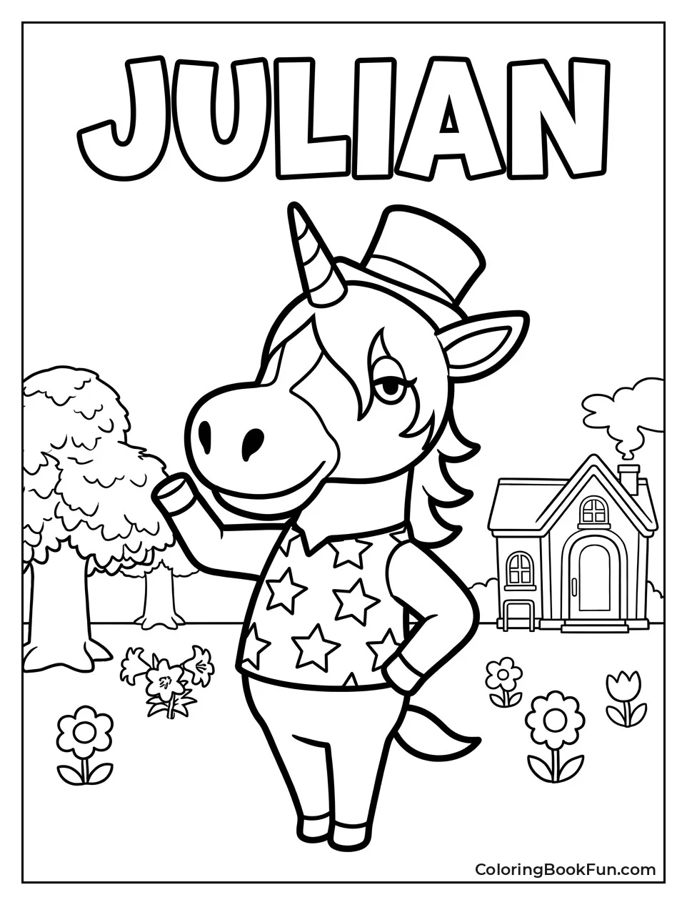 Julian Poses in Starry Clothes