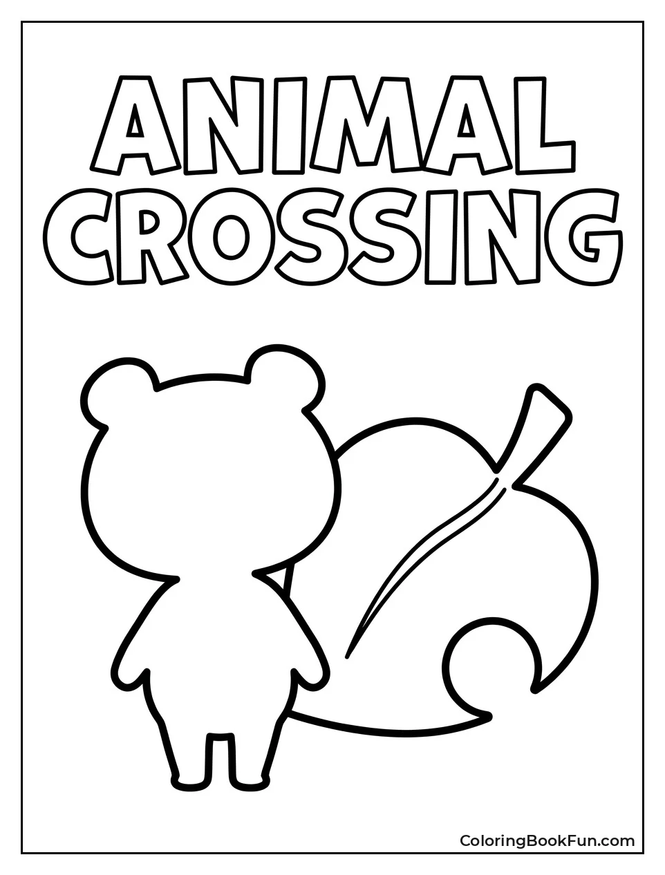 Animal Crossing Logo with Leaf