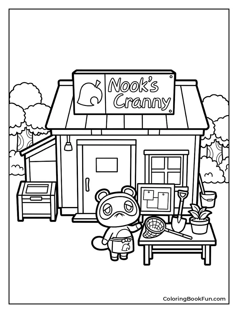 Outside Nook's Cranny Shop