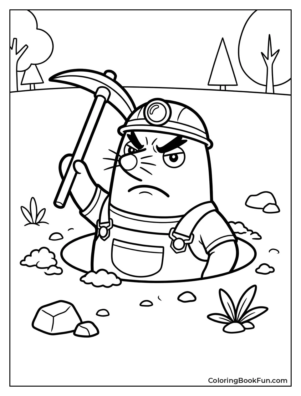 Resetti Pops Out Looking Grumpy