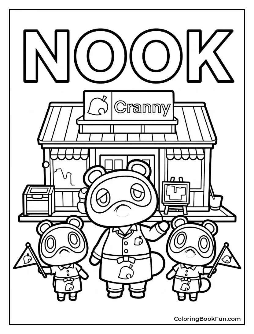 Tom Nook Stands with Nooklings