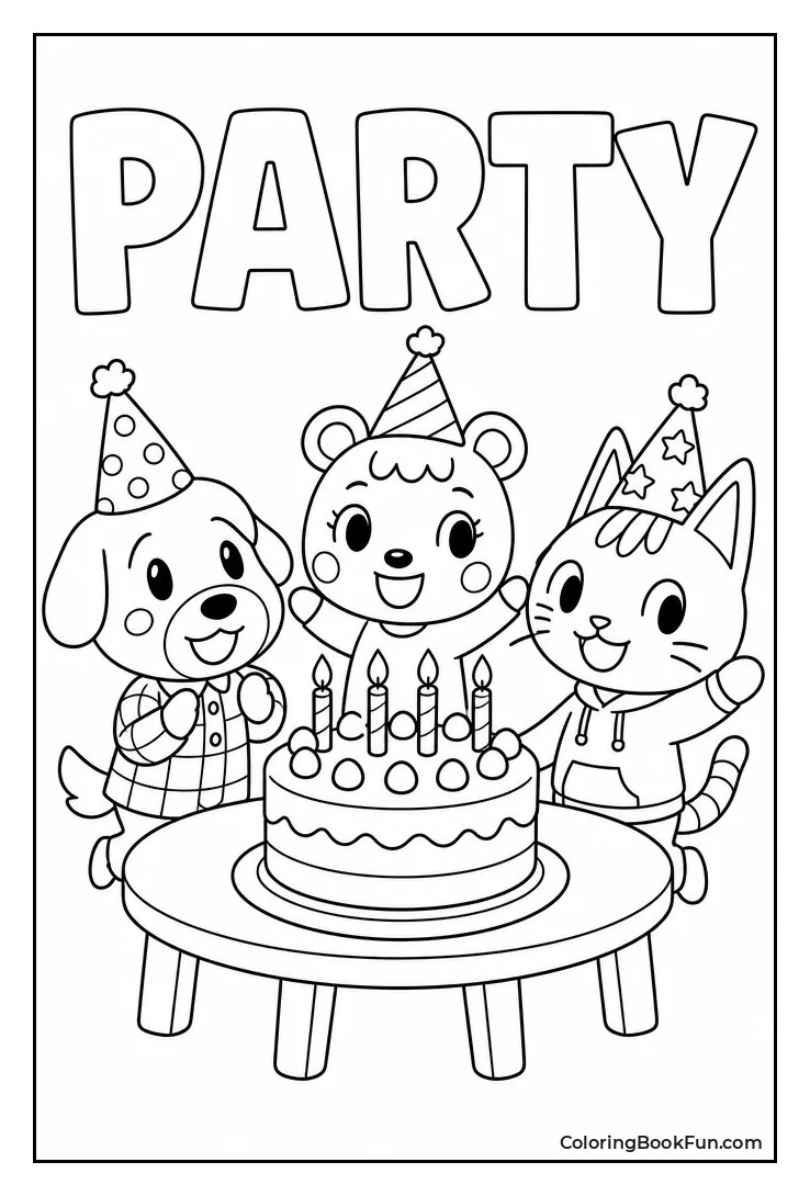 Friends Celebrate a Birthday Party