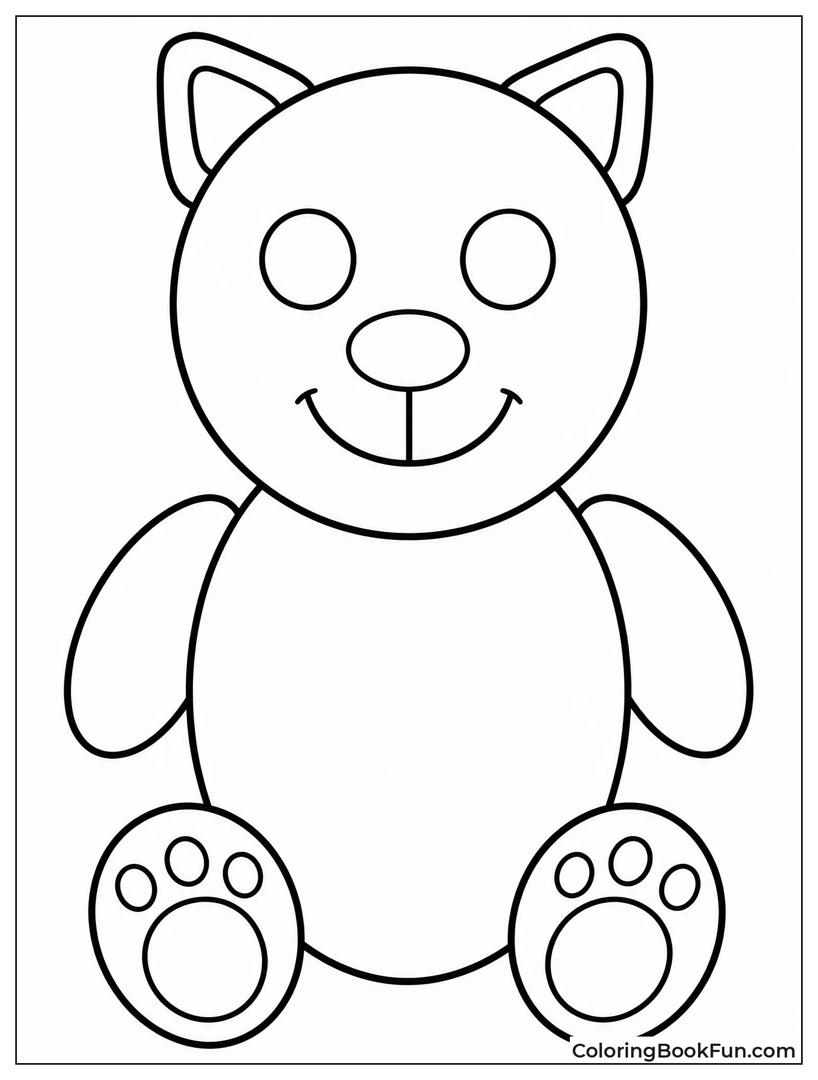 Bear Made from Basic Shapes