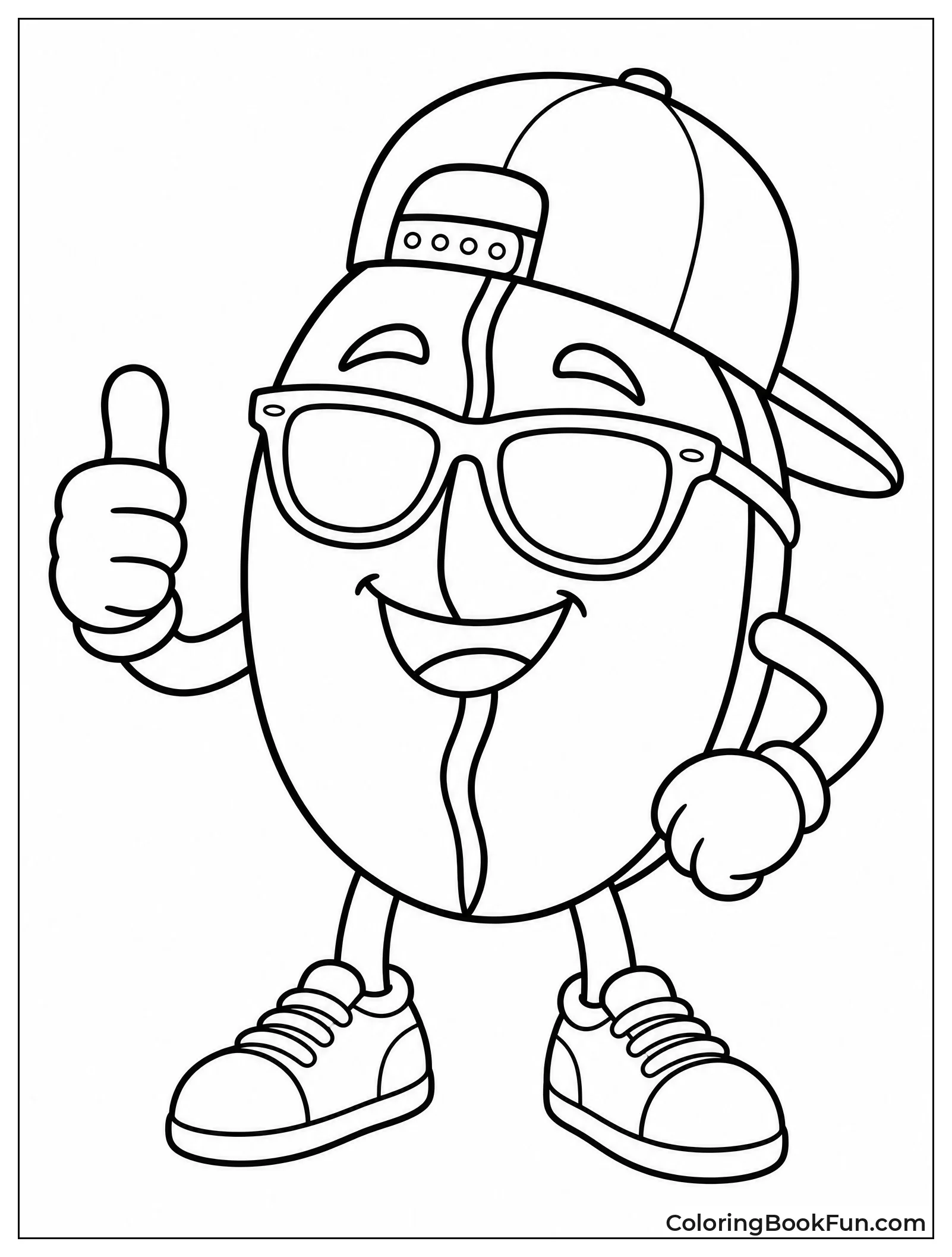 Cool Coffee Bean Giving Thumbs Up