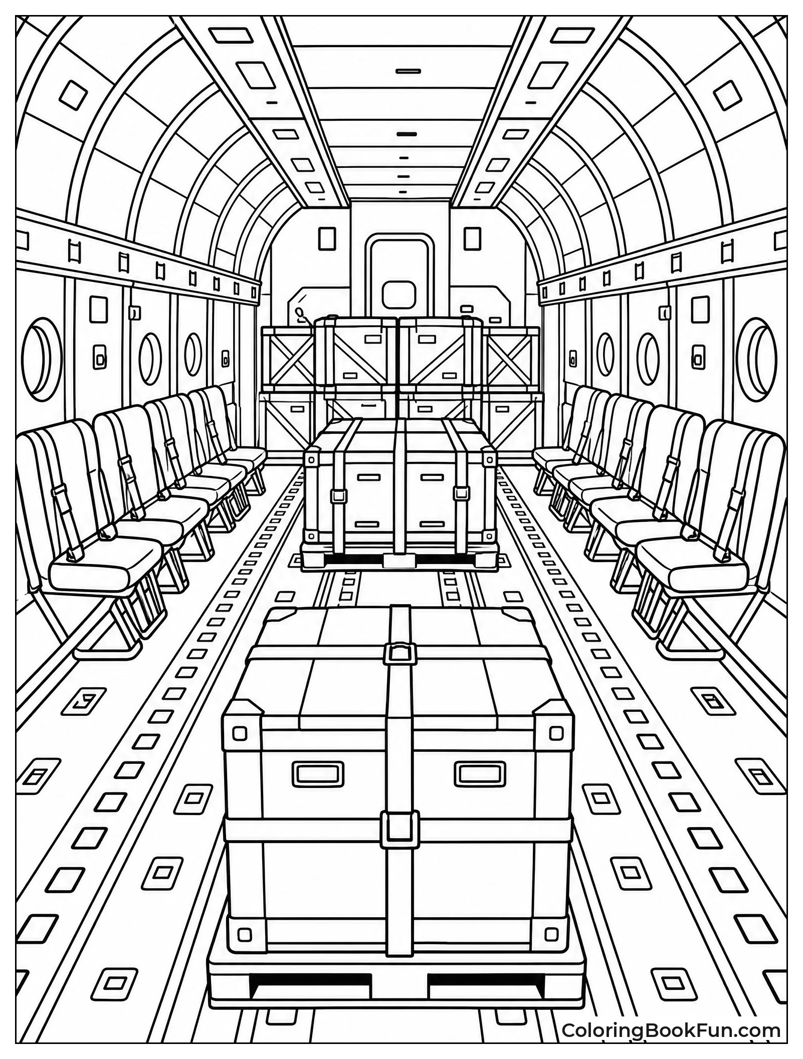 Inside a Big Cargo Plane