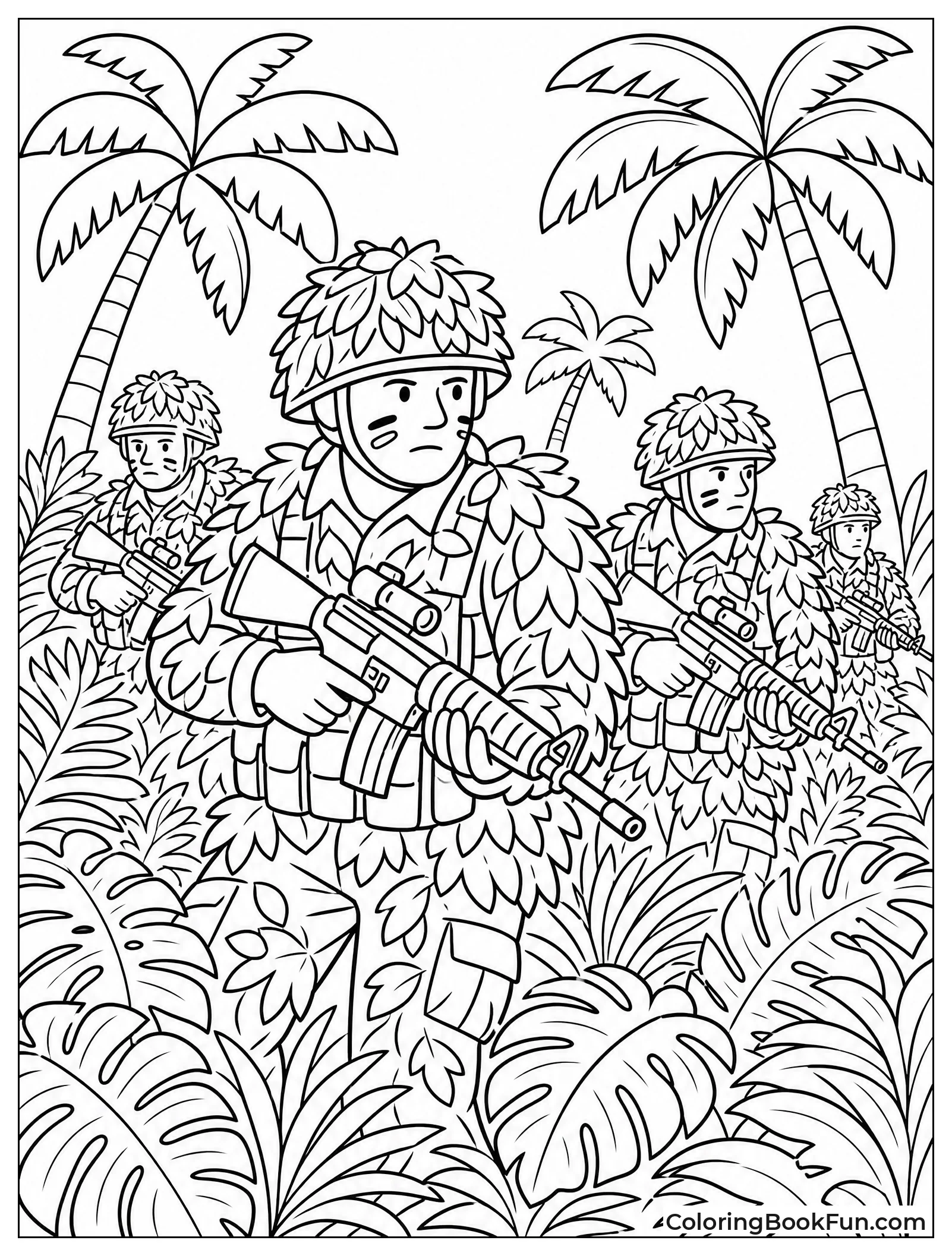 Soldiers on Jungle Patrol