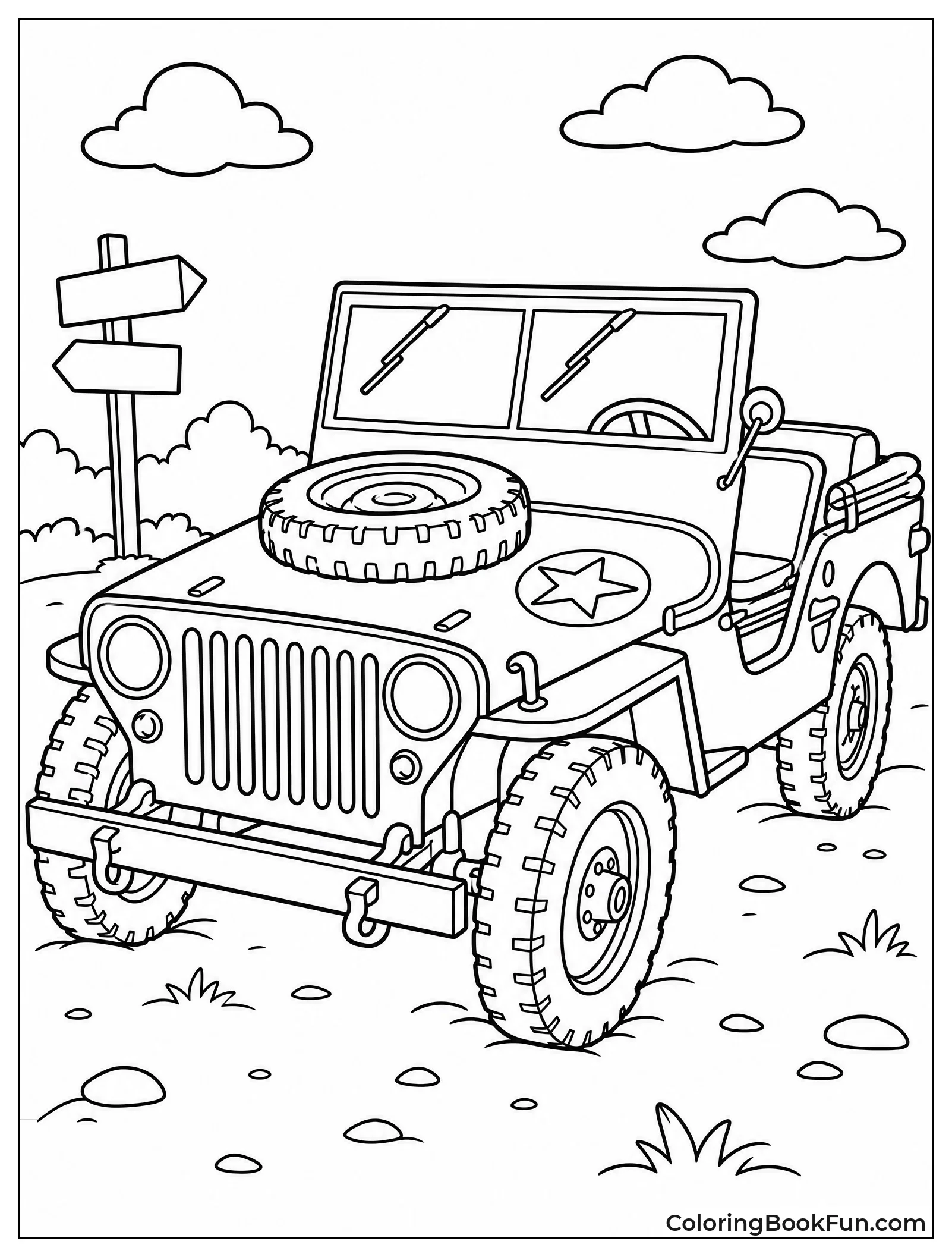 Vintage Army Jeep from World War Two