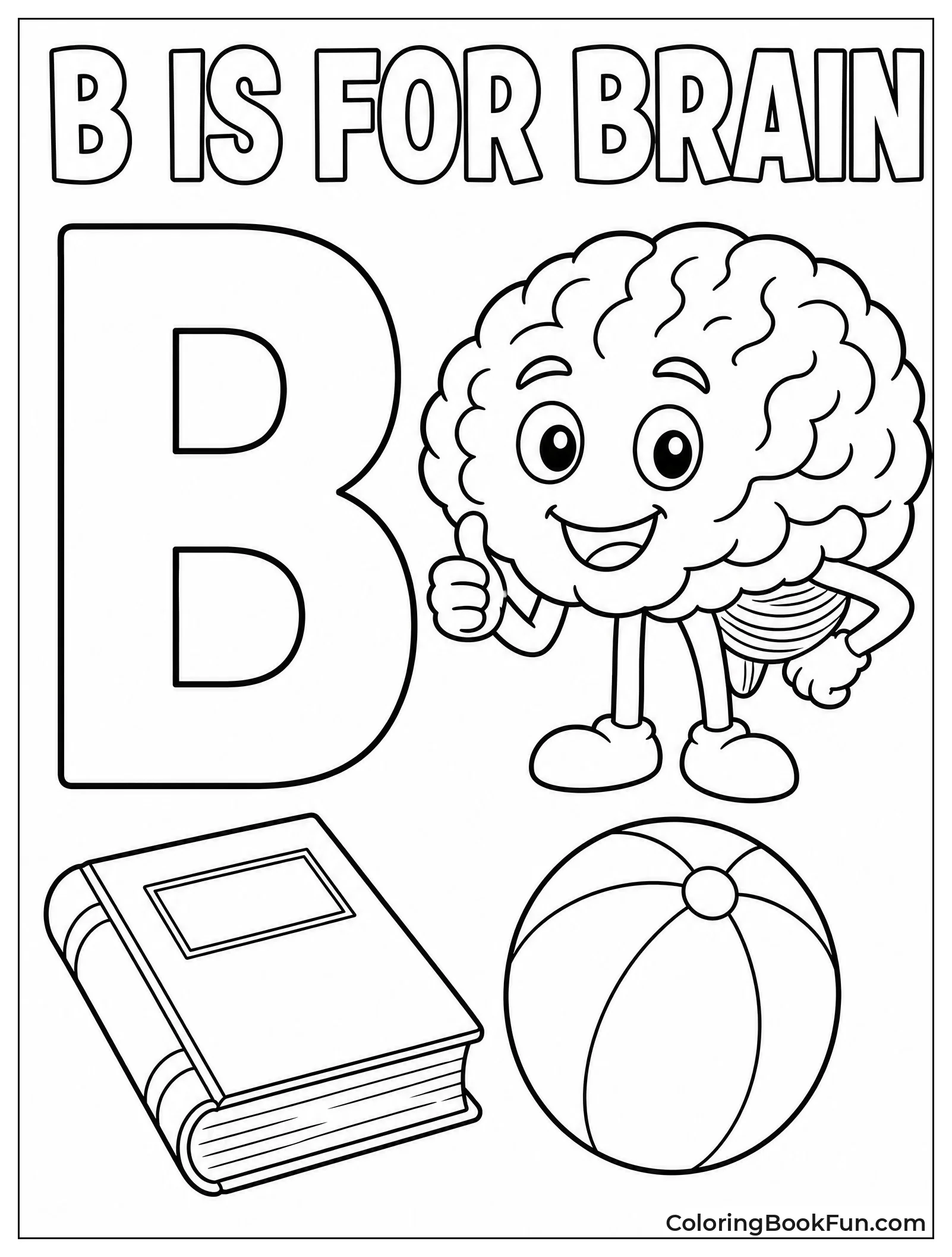 Letter B with Brain Friends