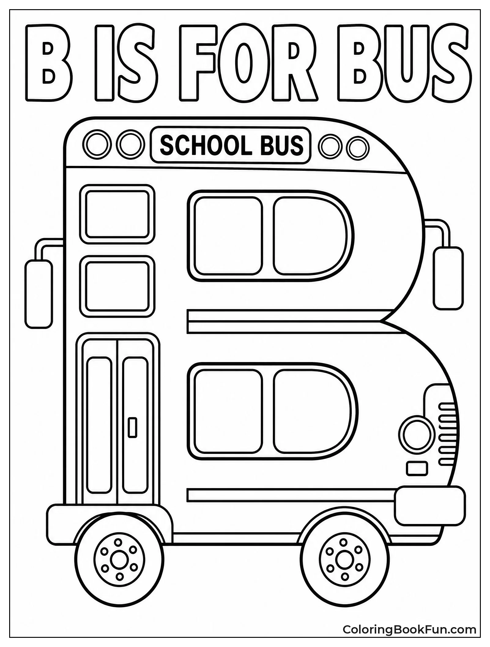Big Letter B Looks Like Bus
