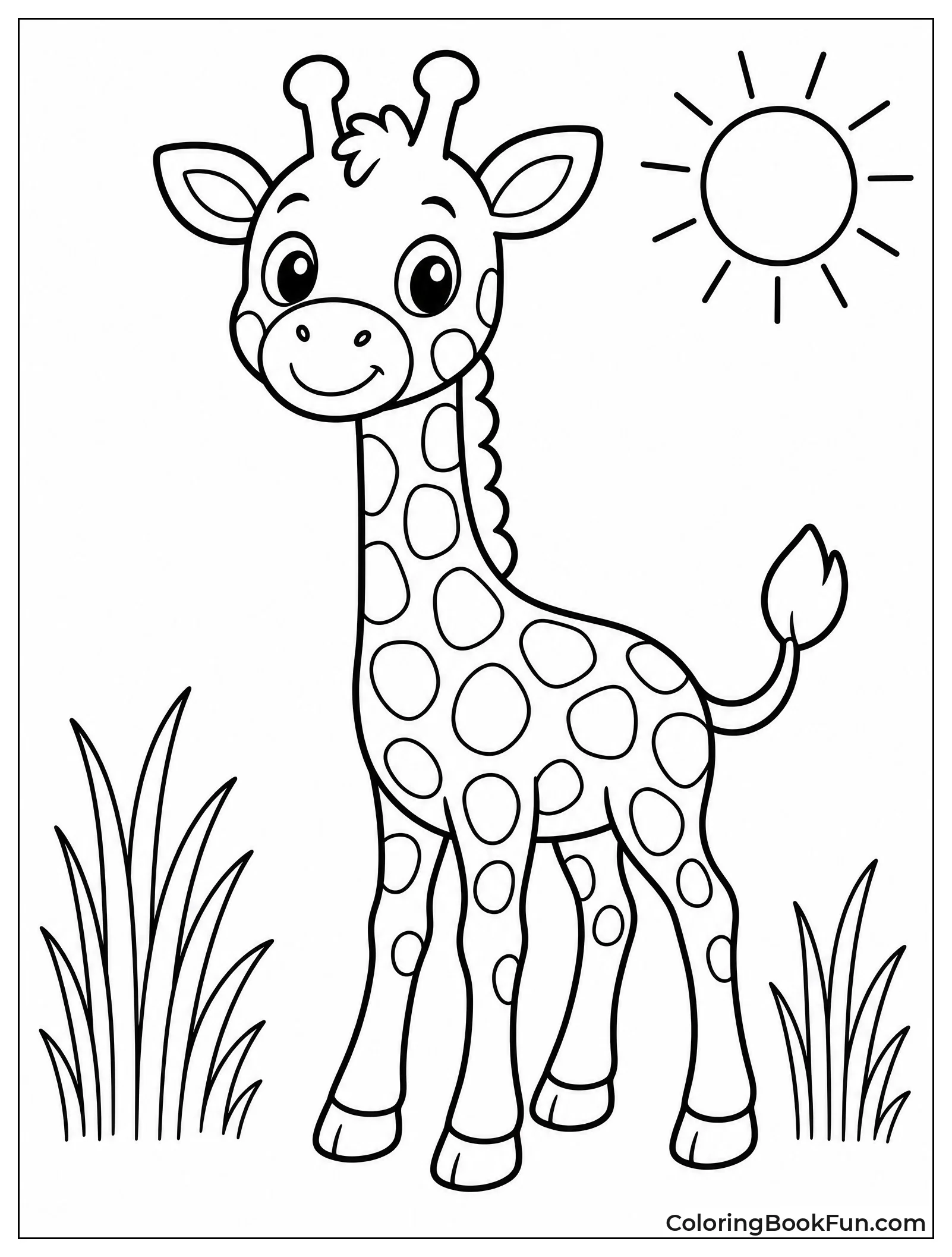 Giraffe Stands Tall in Savanna