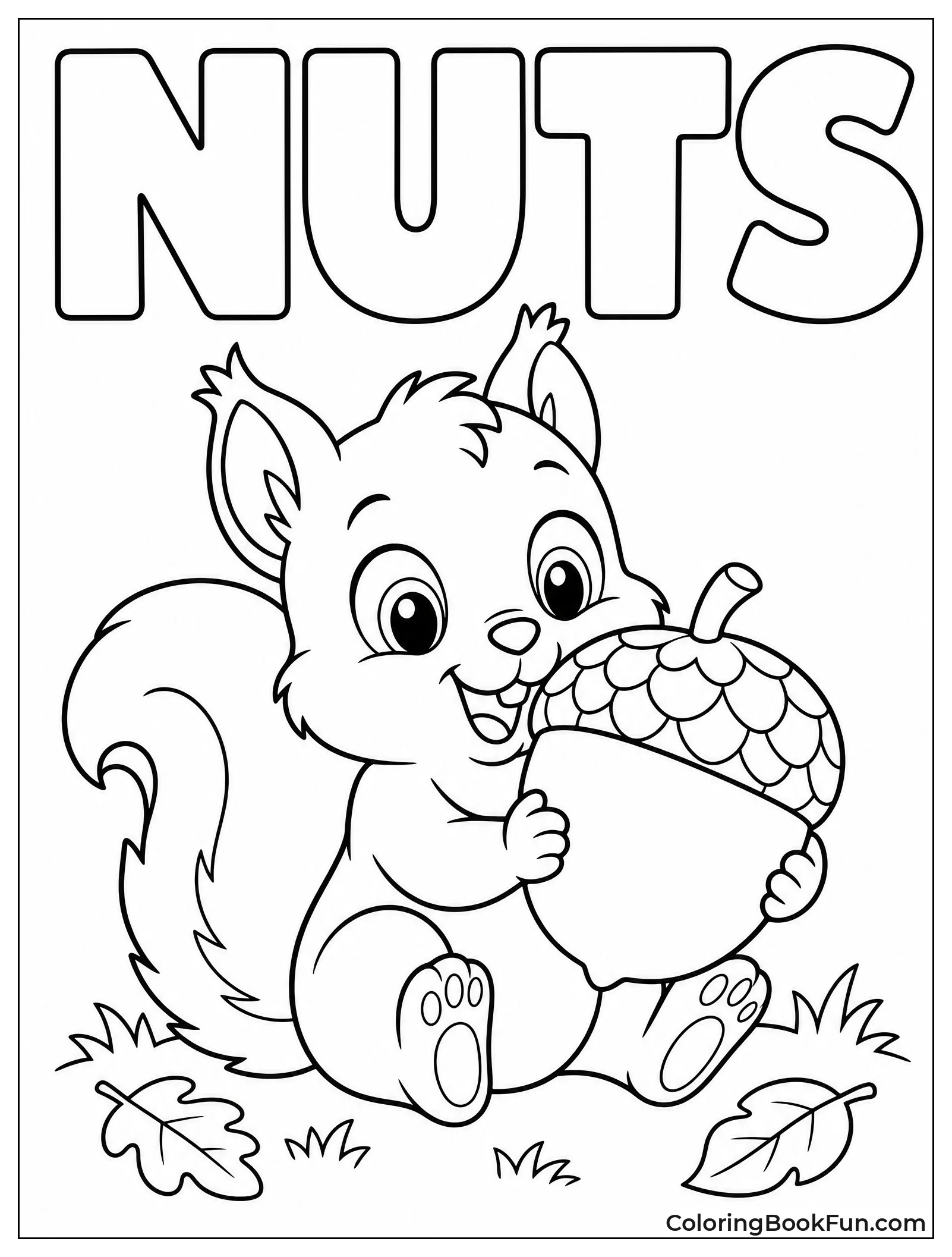 Squirrel Holds Big Acorn