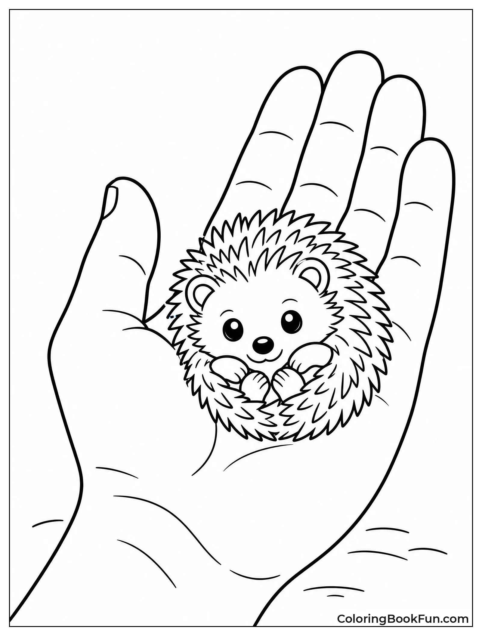 Tiny Hoglet Curls into Ball