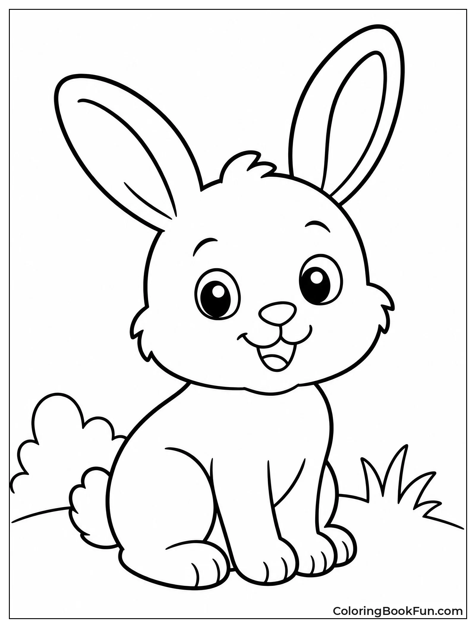 Simple Bunny Sits Still