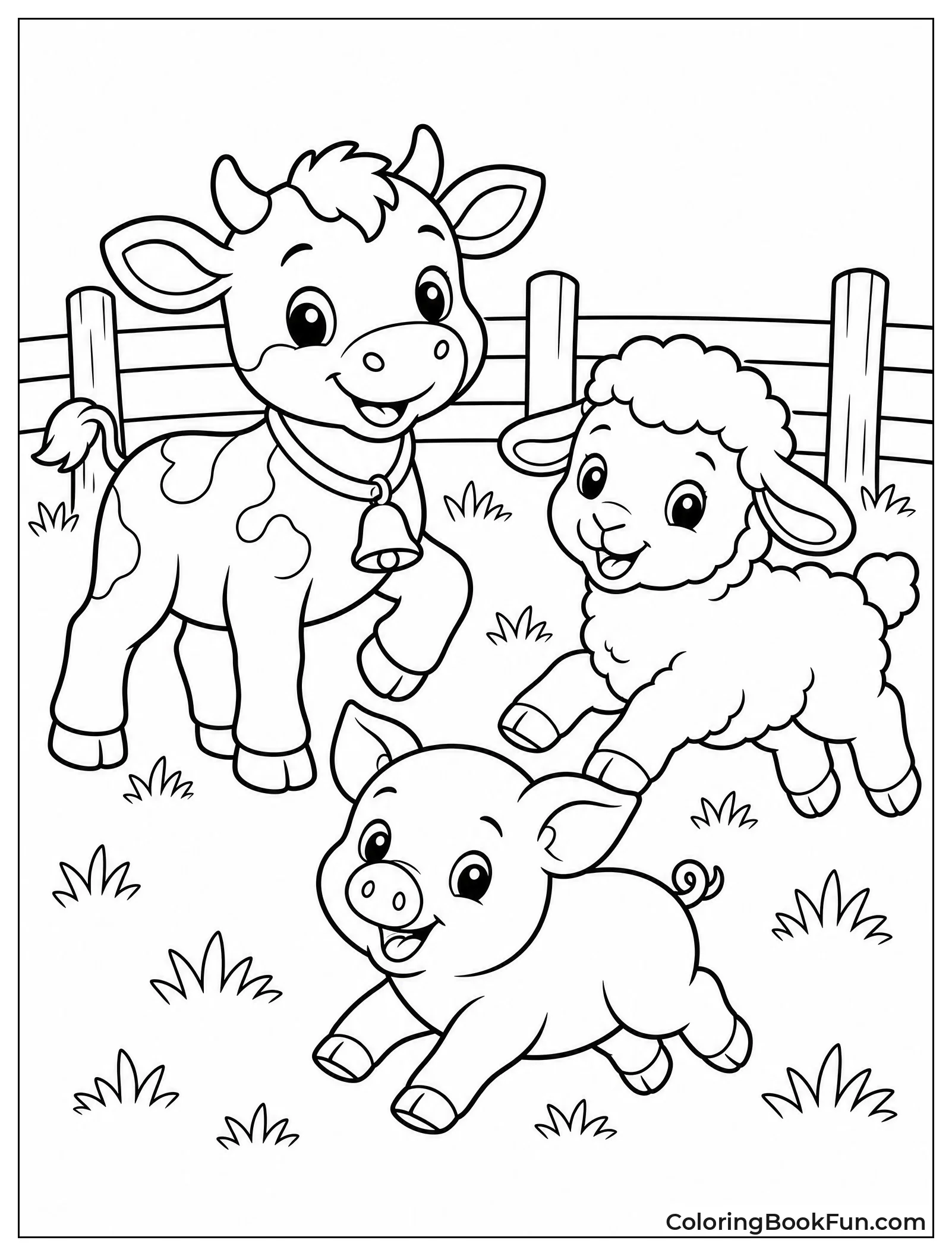 Farm Babies Play Together