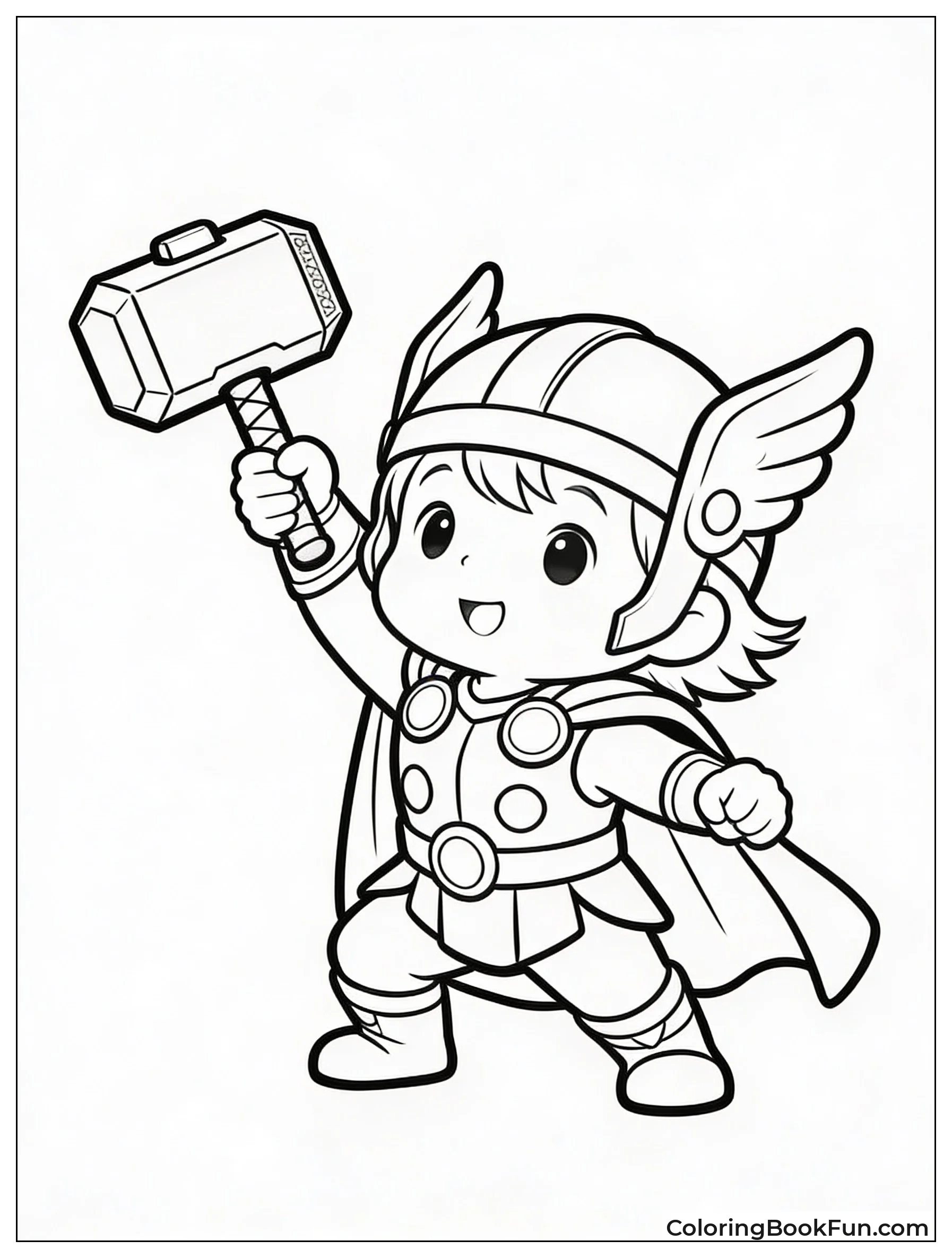 Baby Thor Lifting Tiny Hammer