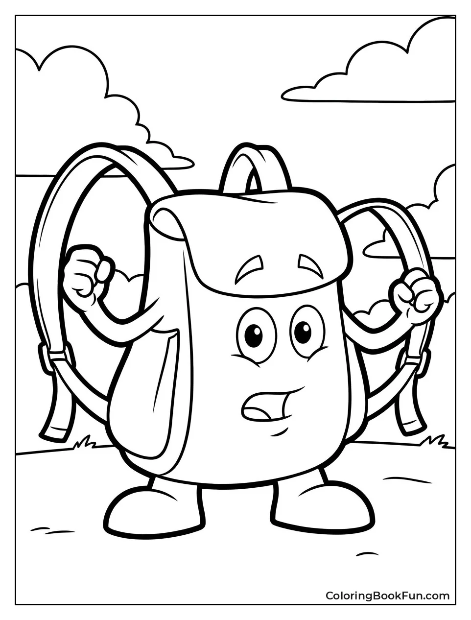 Backpack Stands Brave and Ready